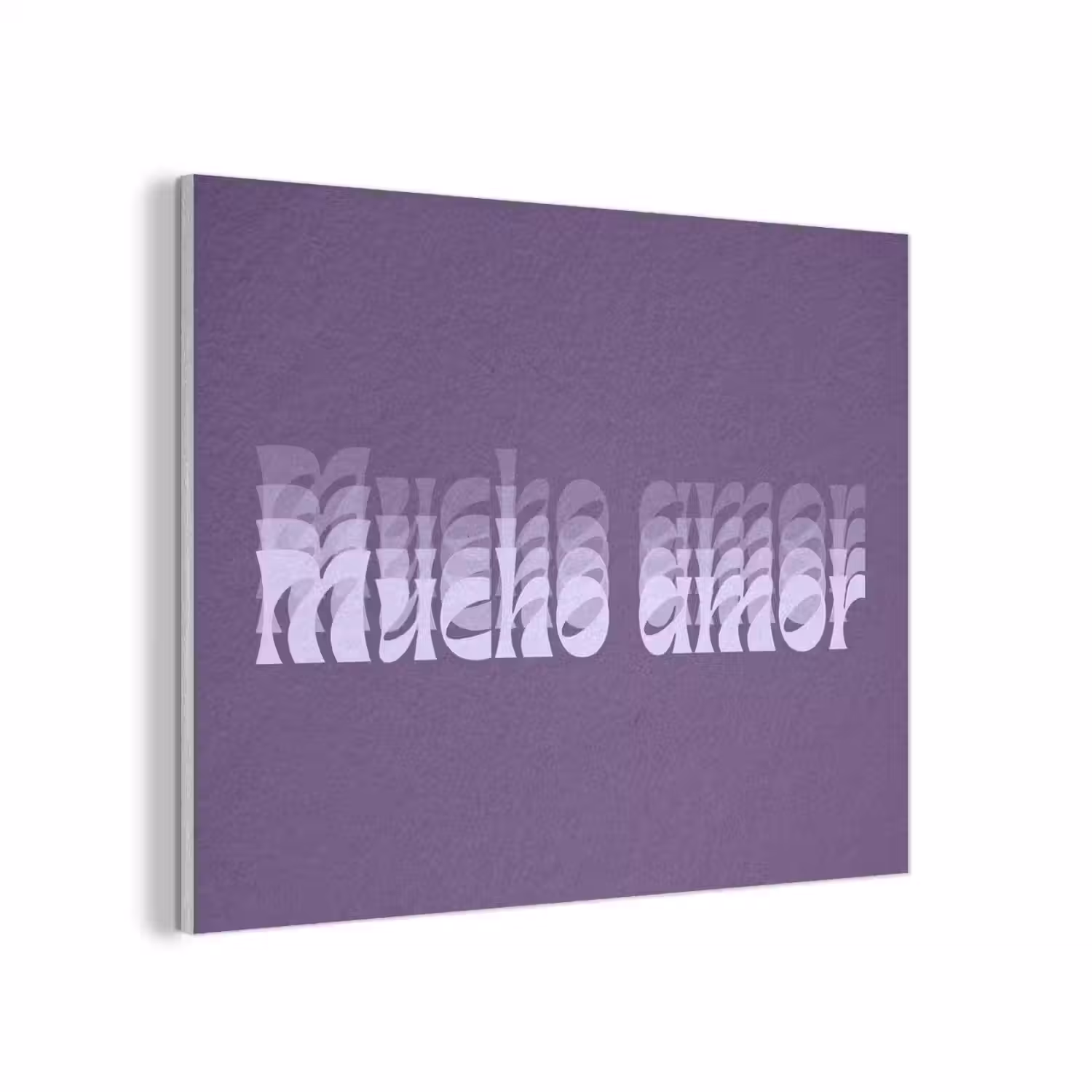 Mucho amor - Paars - Grafisch PET vilt klein -3d