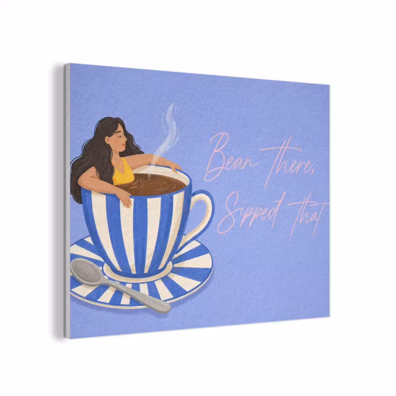 Mok - Koffie - Vrouw - Paars PET vilt klein -3d