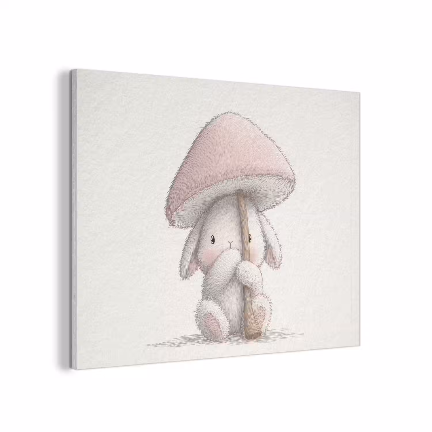 Paddenstoel - Konijn - Roze PET vilt klein -3d