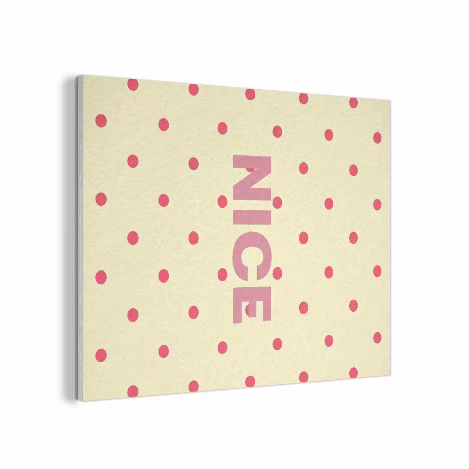 Nice - Stippen - Roze - Geel PET vilt klein -3d