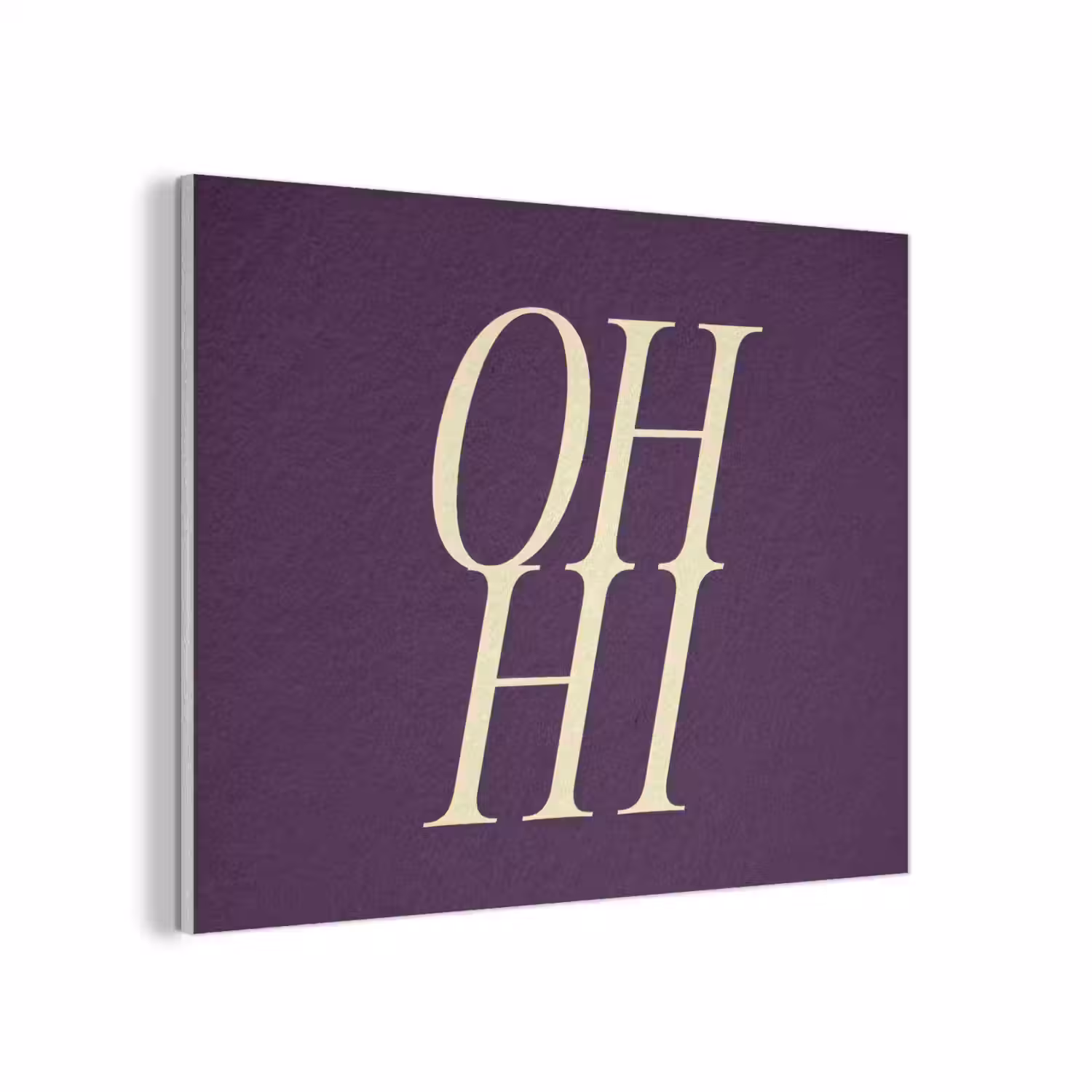 Oh hi - Paars - Minimalistisch PET vilt klein -3d