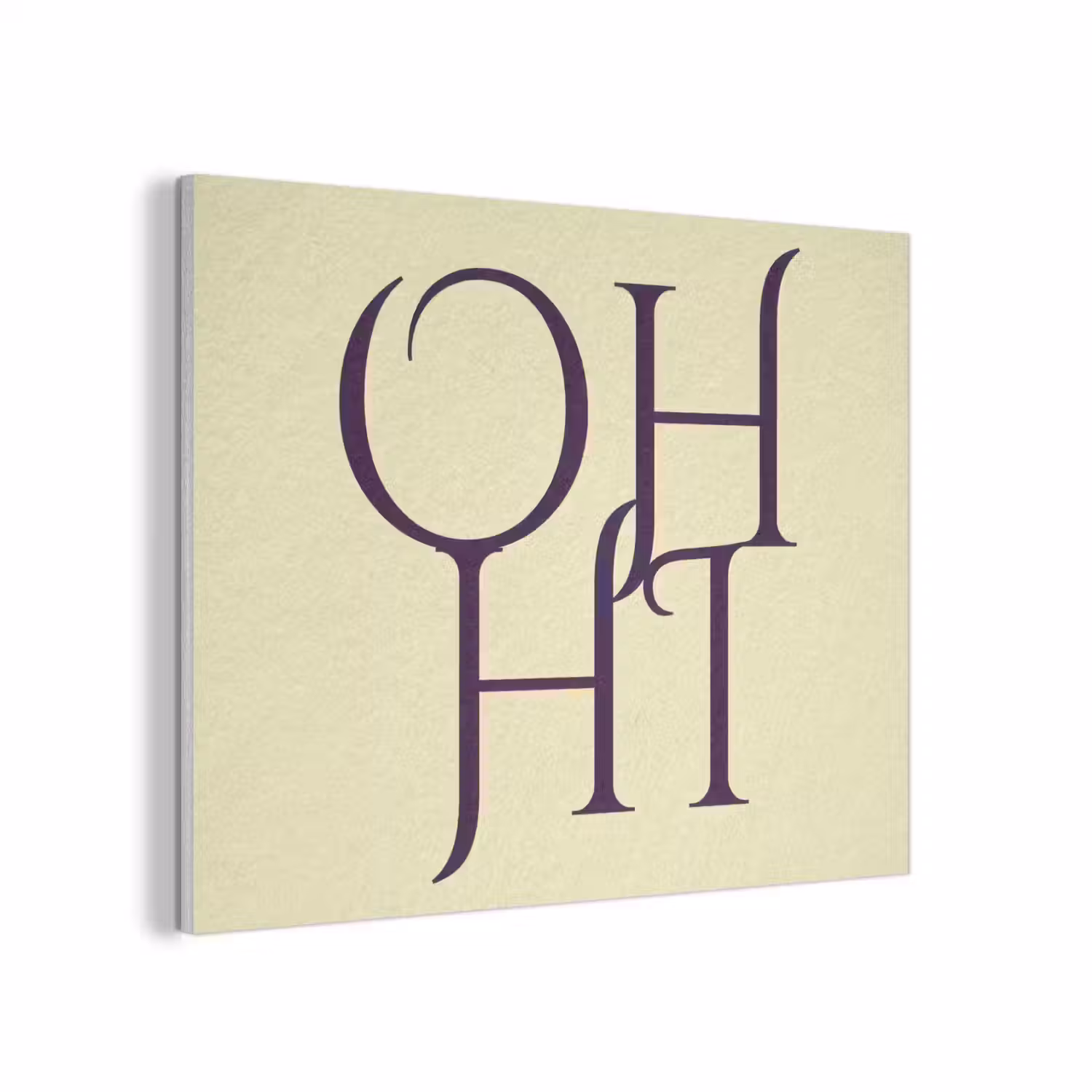 Oh hi - Geel - Monogram PET vilt klein -3d