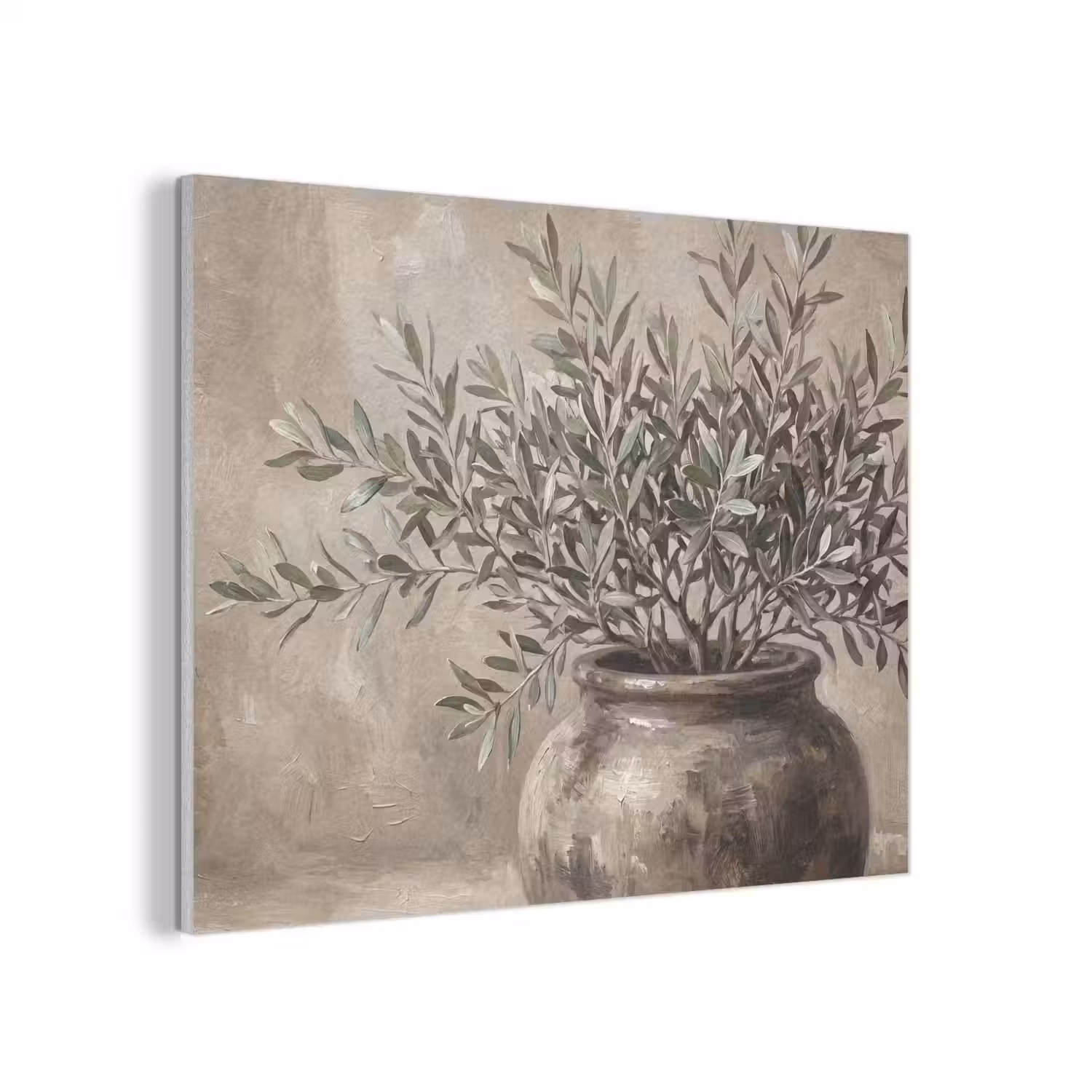 Olijfplant - Aardenpot - Abstract - Beige PET vilt klein -3d