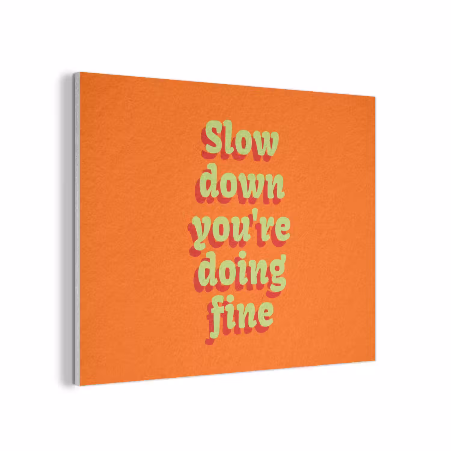 Oranje - Slow down you're doing fine - Retro PET vilt klein -3d
