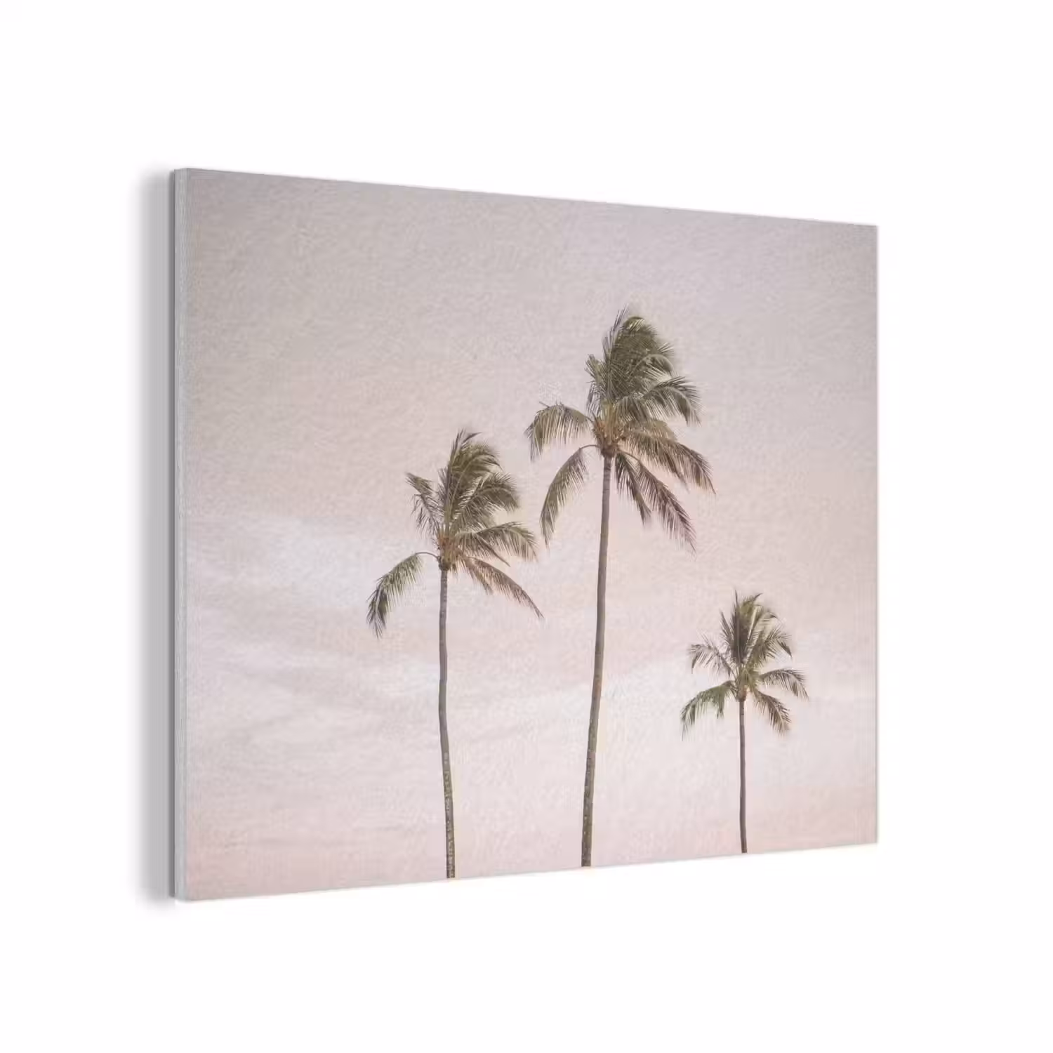 Palmbomen - Zonsondergang - Roze PET vilt klein -3d