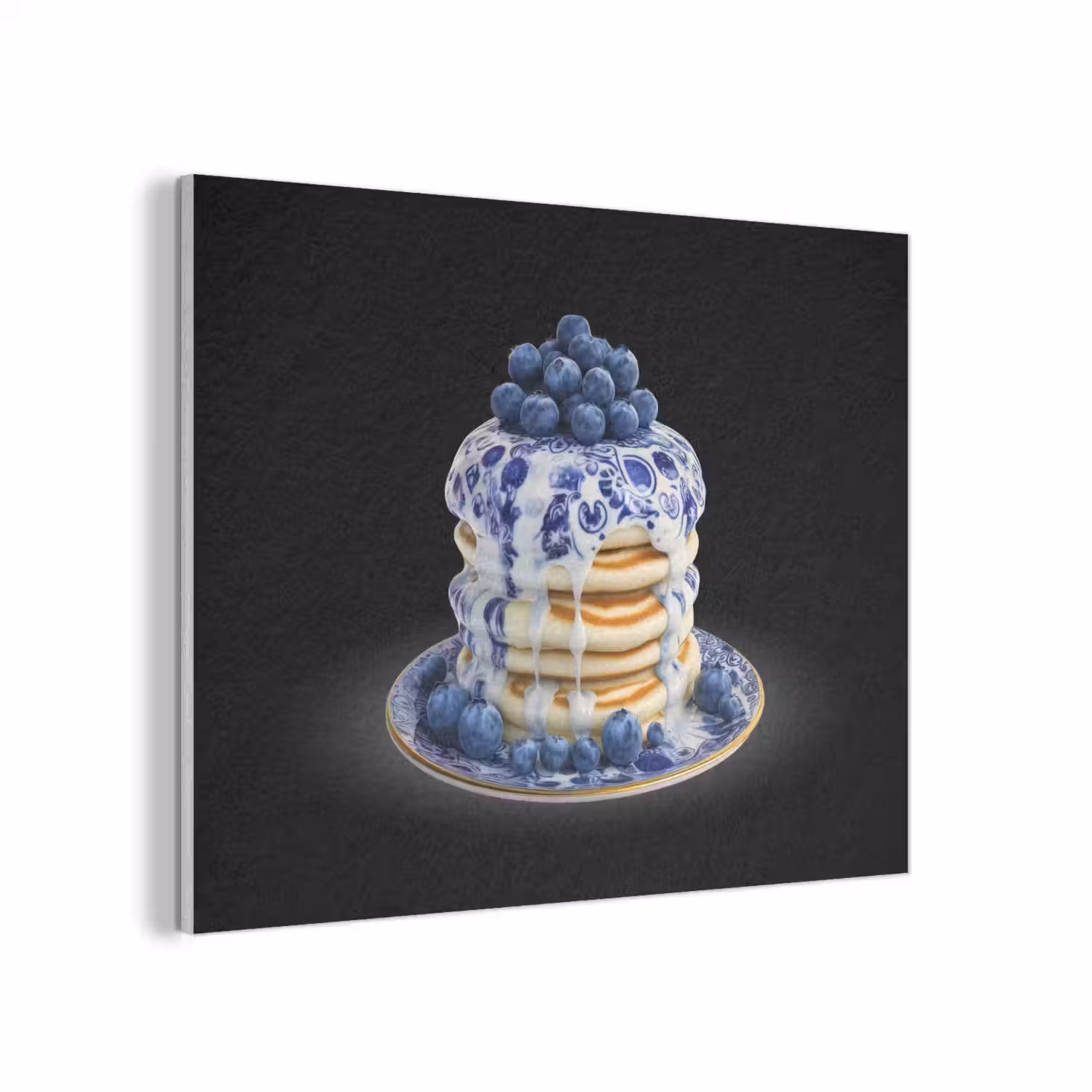 Pannenkoeken - Blauwe Bessen - Bord PET vilt klein -3d