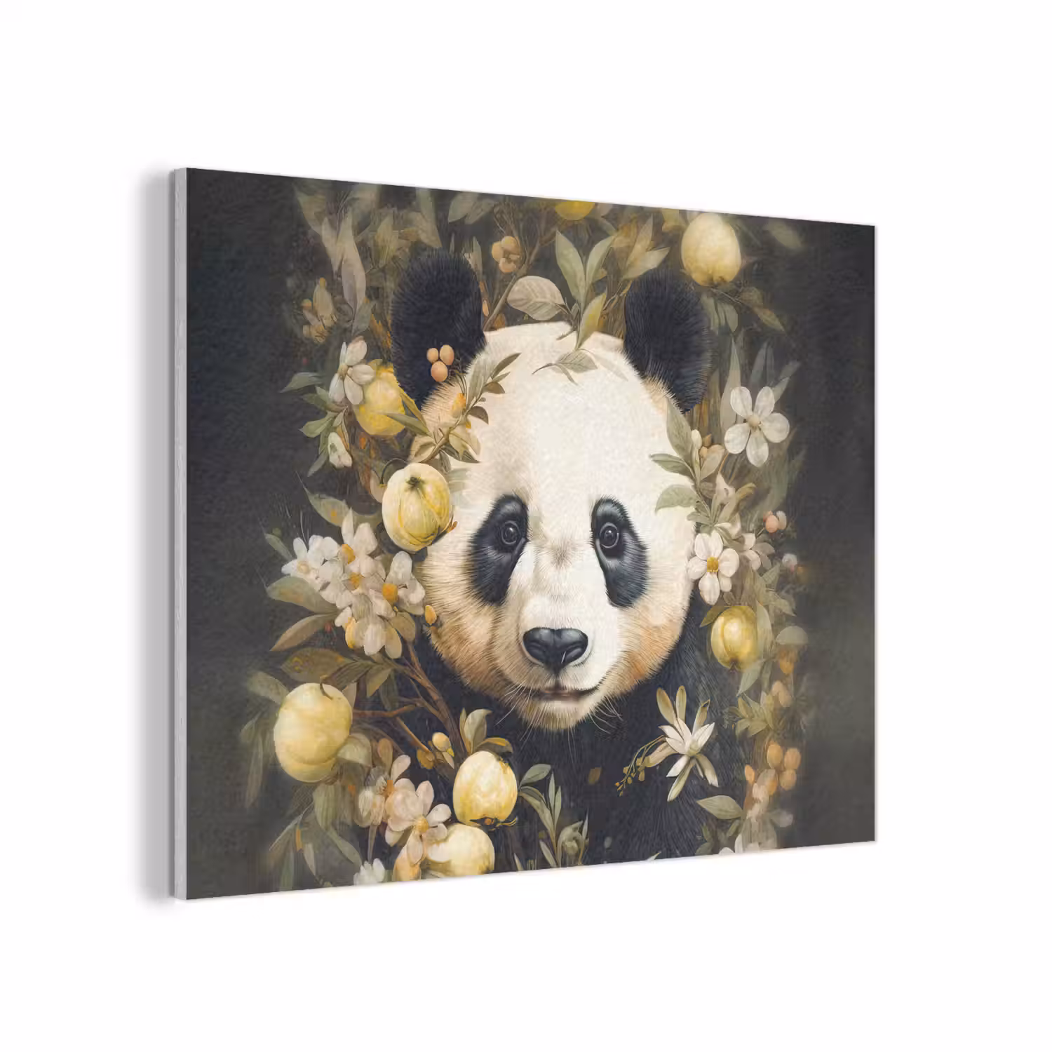 Panda - Pandabeer - Wilde dieren - Natuur - Bloemen PET vilt klein -3d