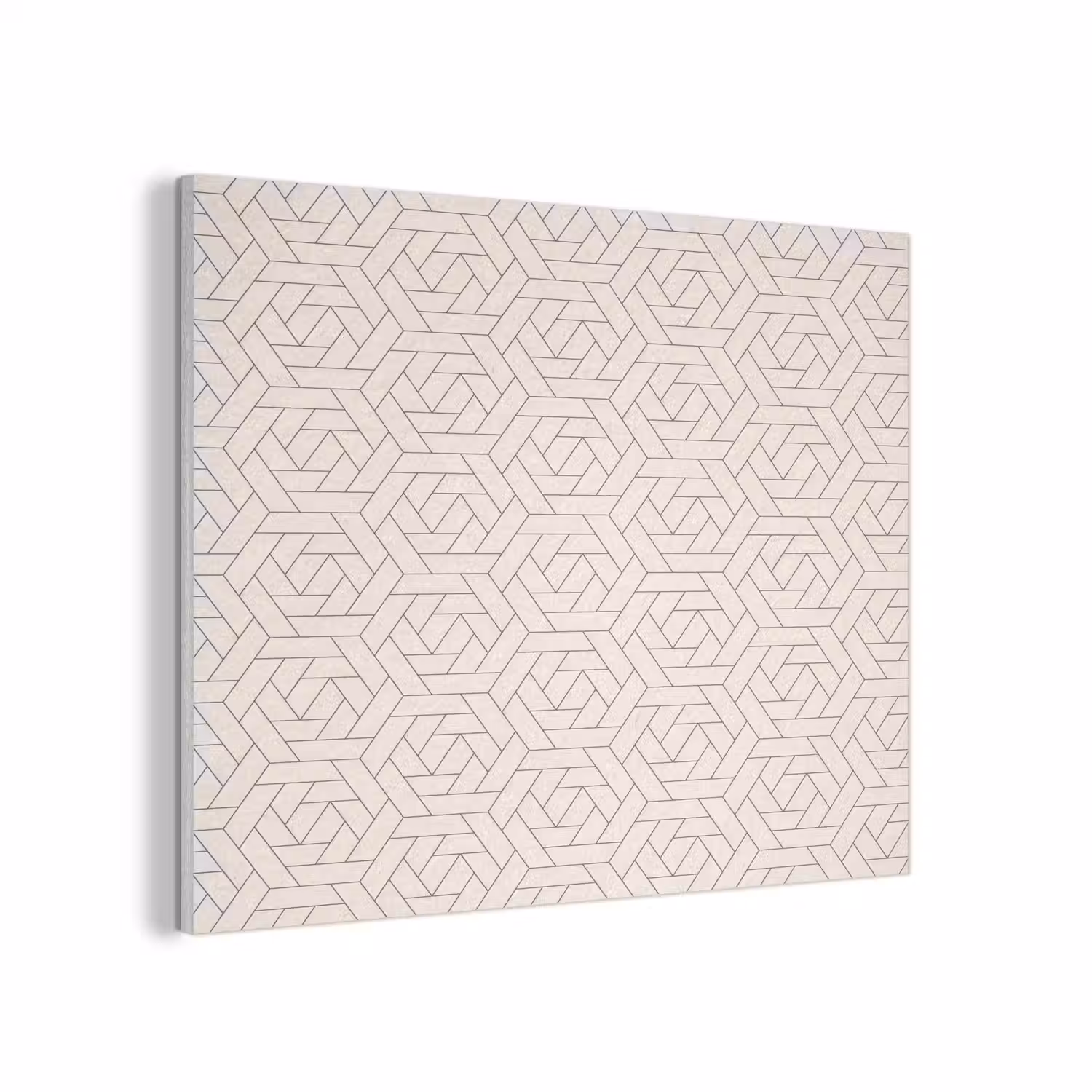 Patroon - Beige - Lijnen - Bruin PET vilt klein 837 -3d