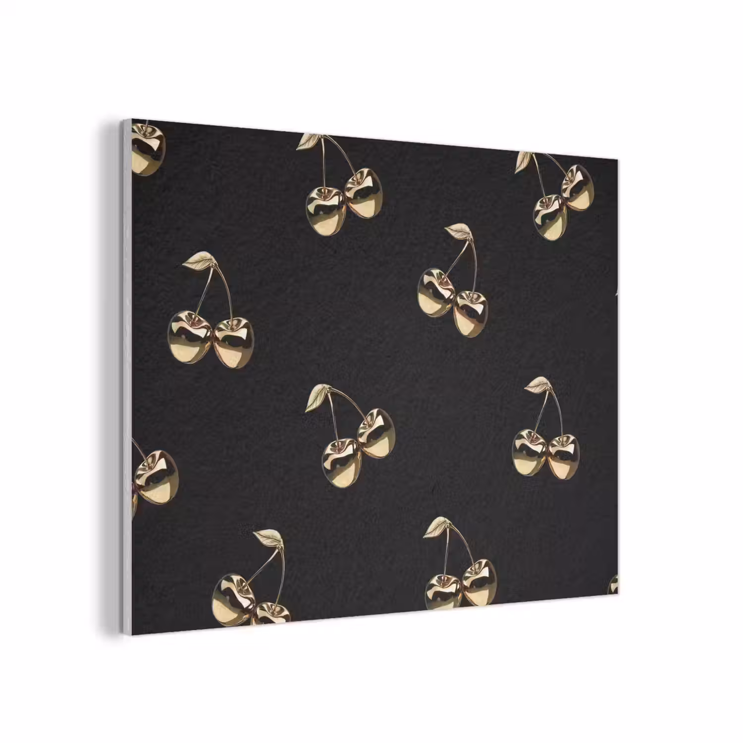Patroon - Kersen - Goud - Chrome PET vilt klein -3d