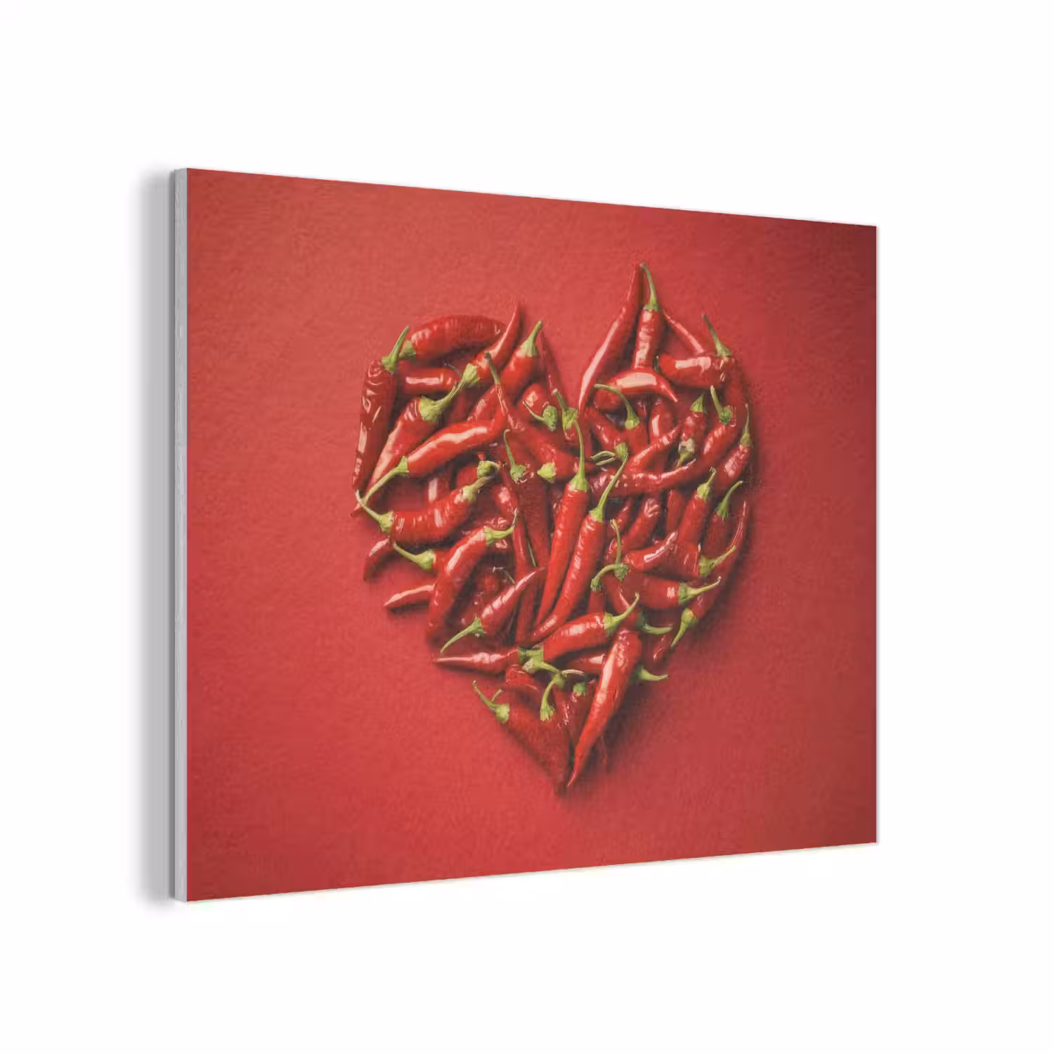 Pepers - Rood - Hart PET vilt klein -3d