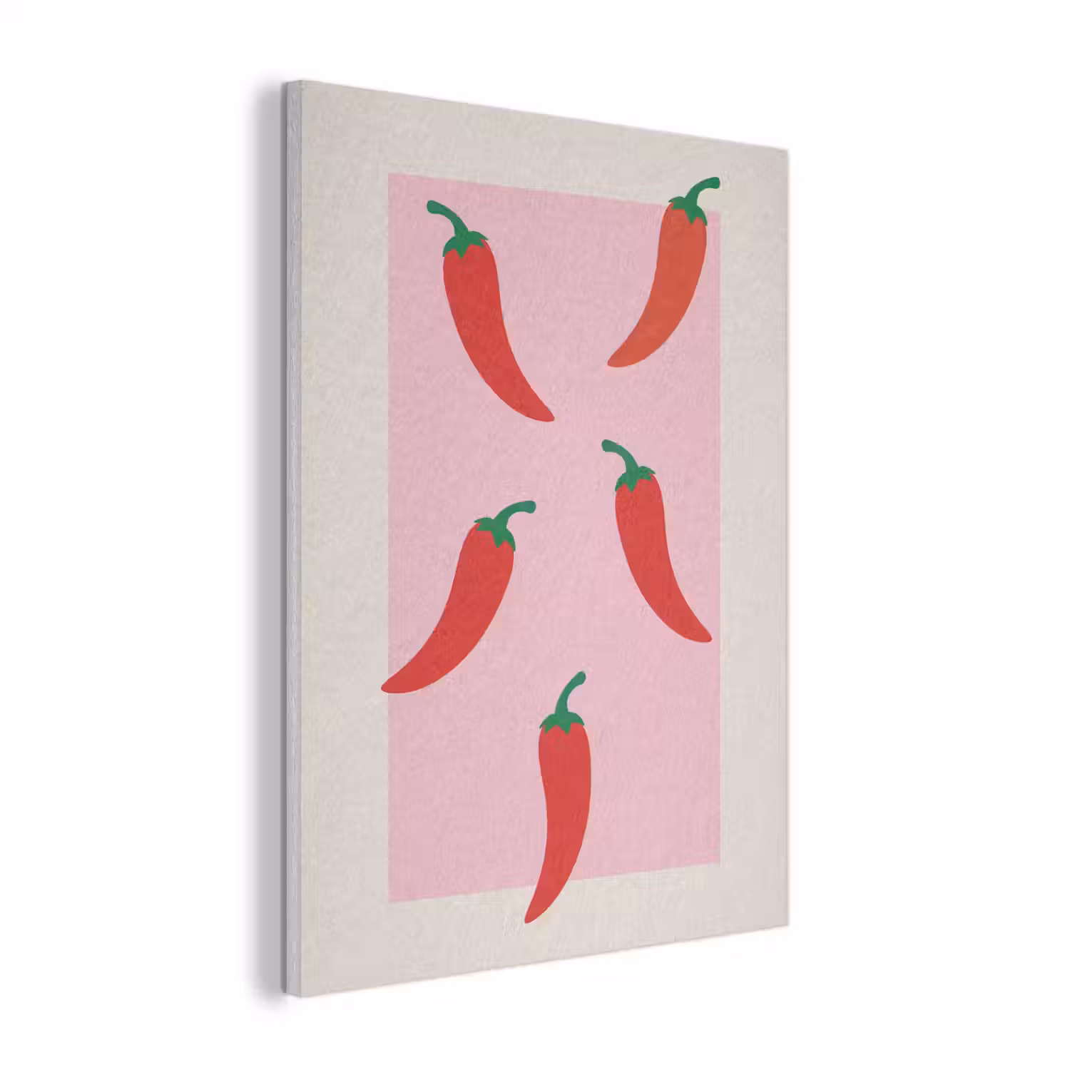 Pepers - Rood - Illustratie PET vilt klein -3d