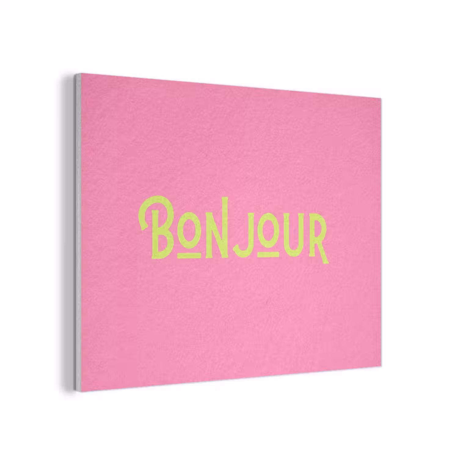 Roze - Groene Bonjour - art-deco PET vilt klein -3d