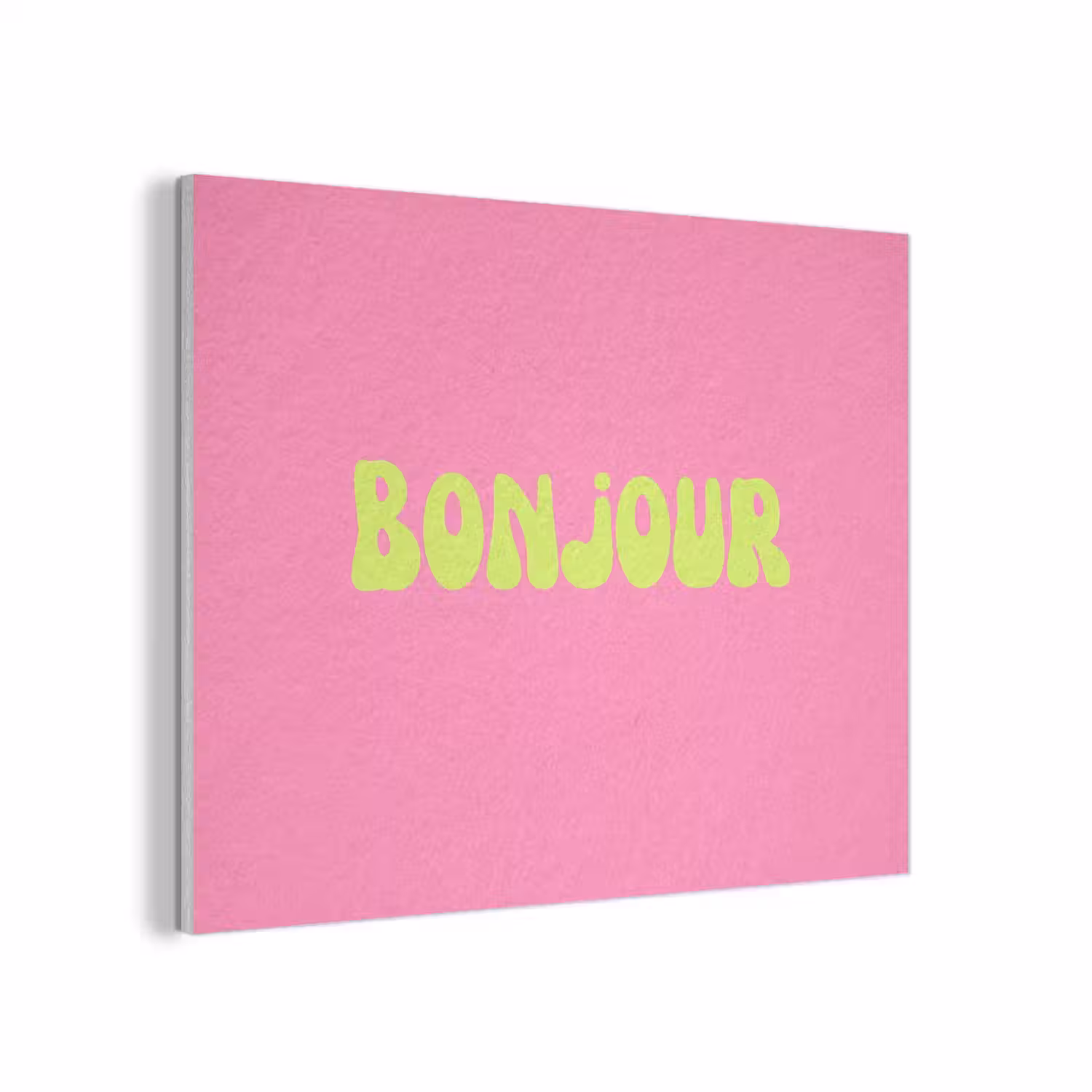 Roze - Groene bonjour - Organisch PET vilt klein -3d