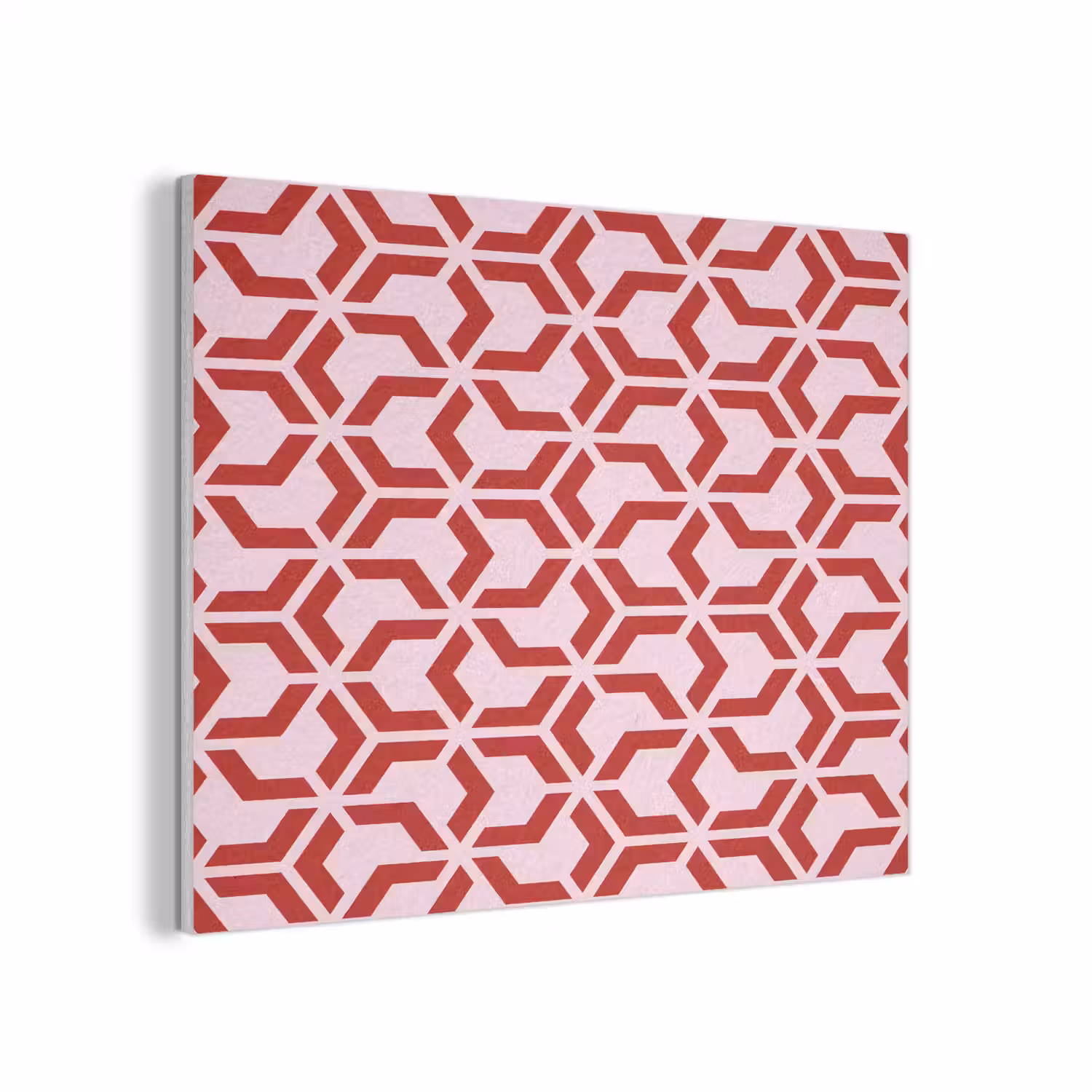 Roze - Rood - Geometrisch - Patroon PET vilt klein 837 -3d