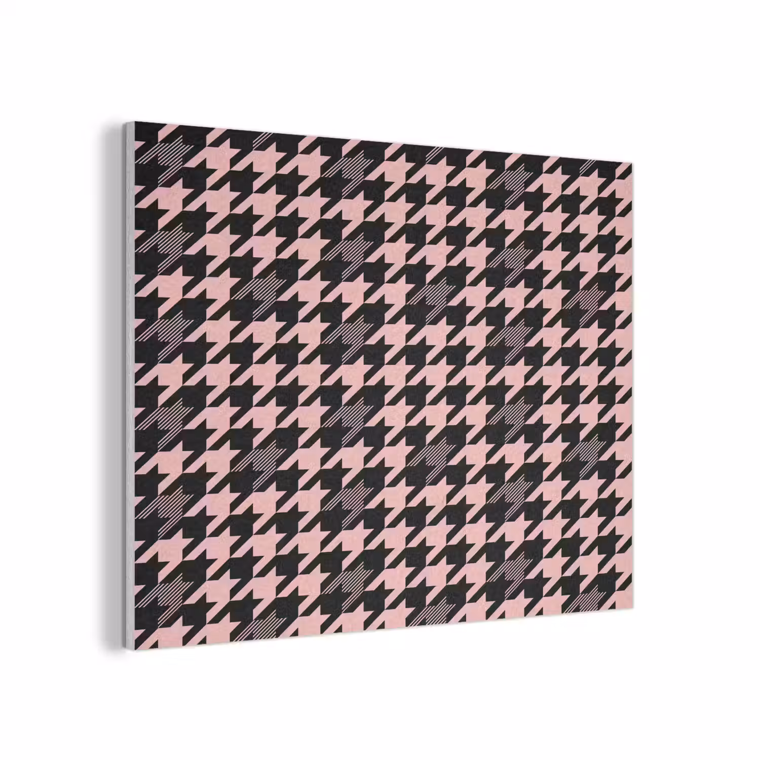 Plaid - Patroon - Zwart - Roze PET vilt klein 837 -3d