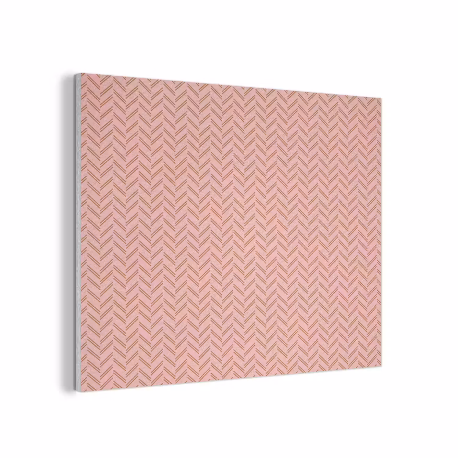 Plaid - Patroon - Visgraad - Roze PET vilt klein 837 -3d