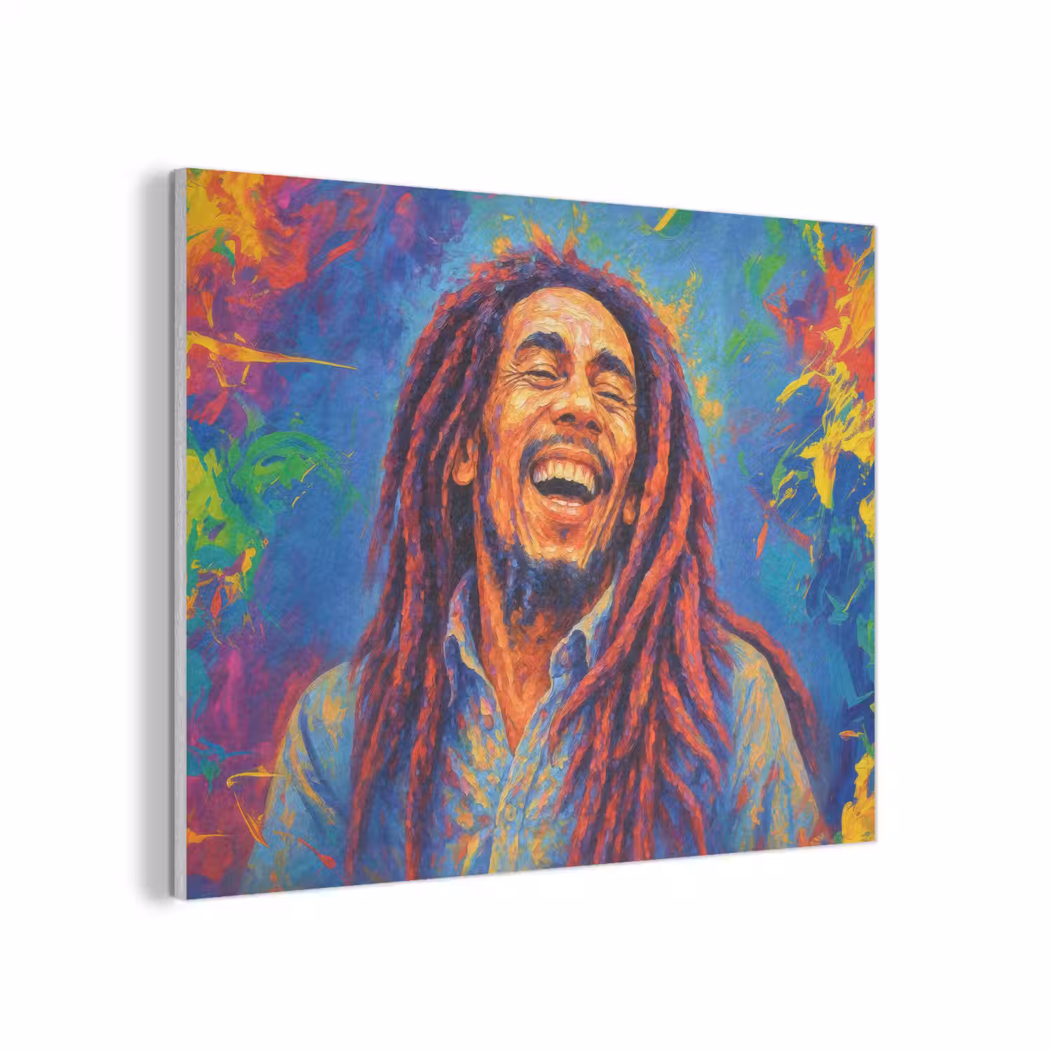 Regenboogkleuren - Man - schilderij PET vilt klein -3d
