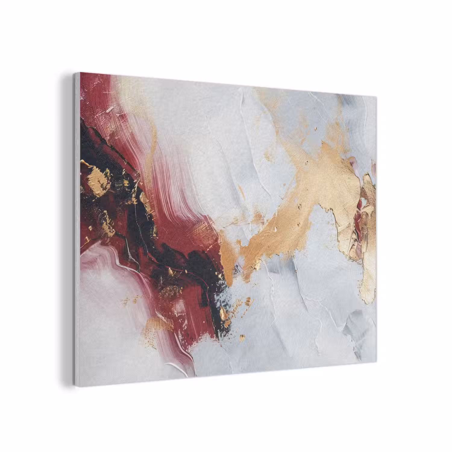Rood - Abstract - Goud - Modern PET vilt klein -3d