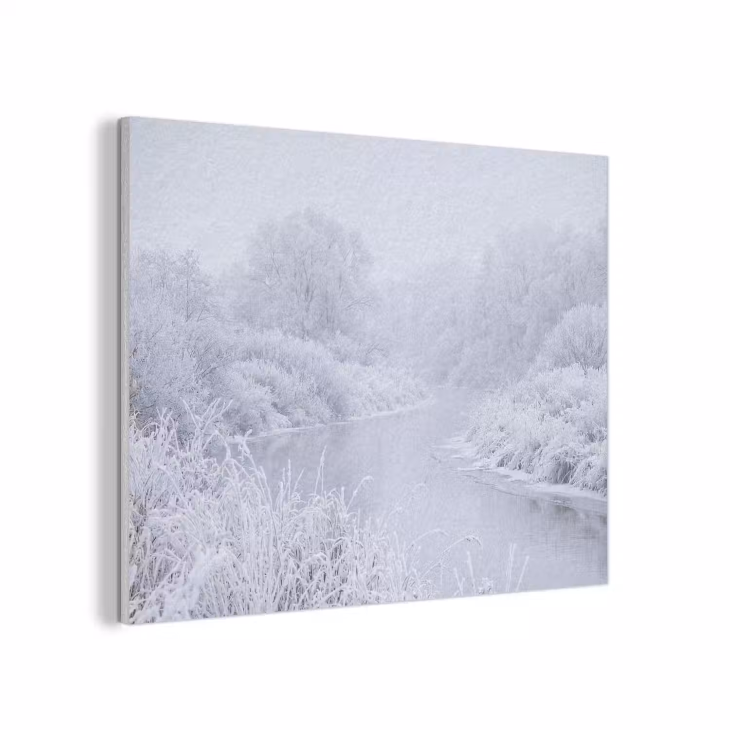 Rivier - Sneeuw - Bos - Winter - Schilderachtig PET vilt klein -3d