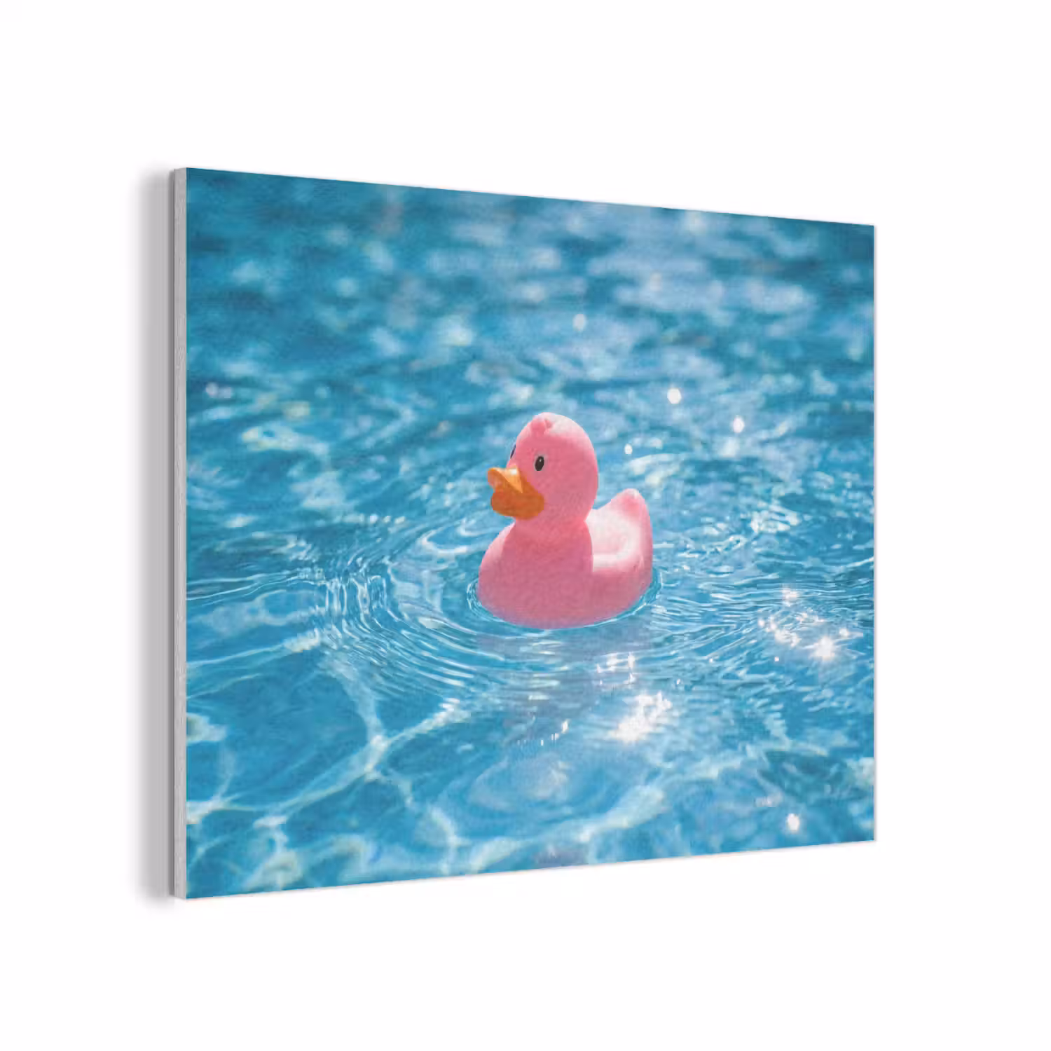 Badeend - Dobberend - Roze PET vilt klein -3d
