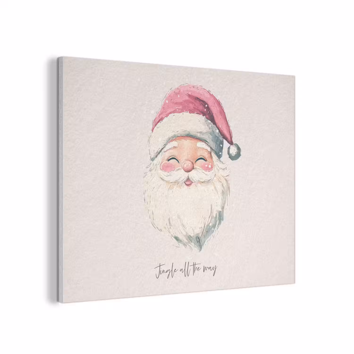 Kerstman - Kerst - Quote - Beige PET vilt klein -3d