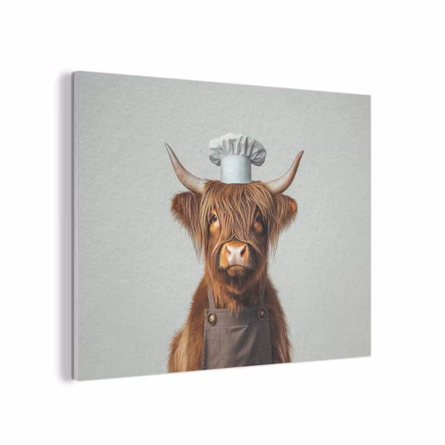 Schotse Hooglander - Bruin - Hoorns - Kokskleding PET vilt klein -3d