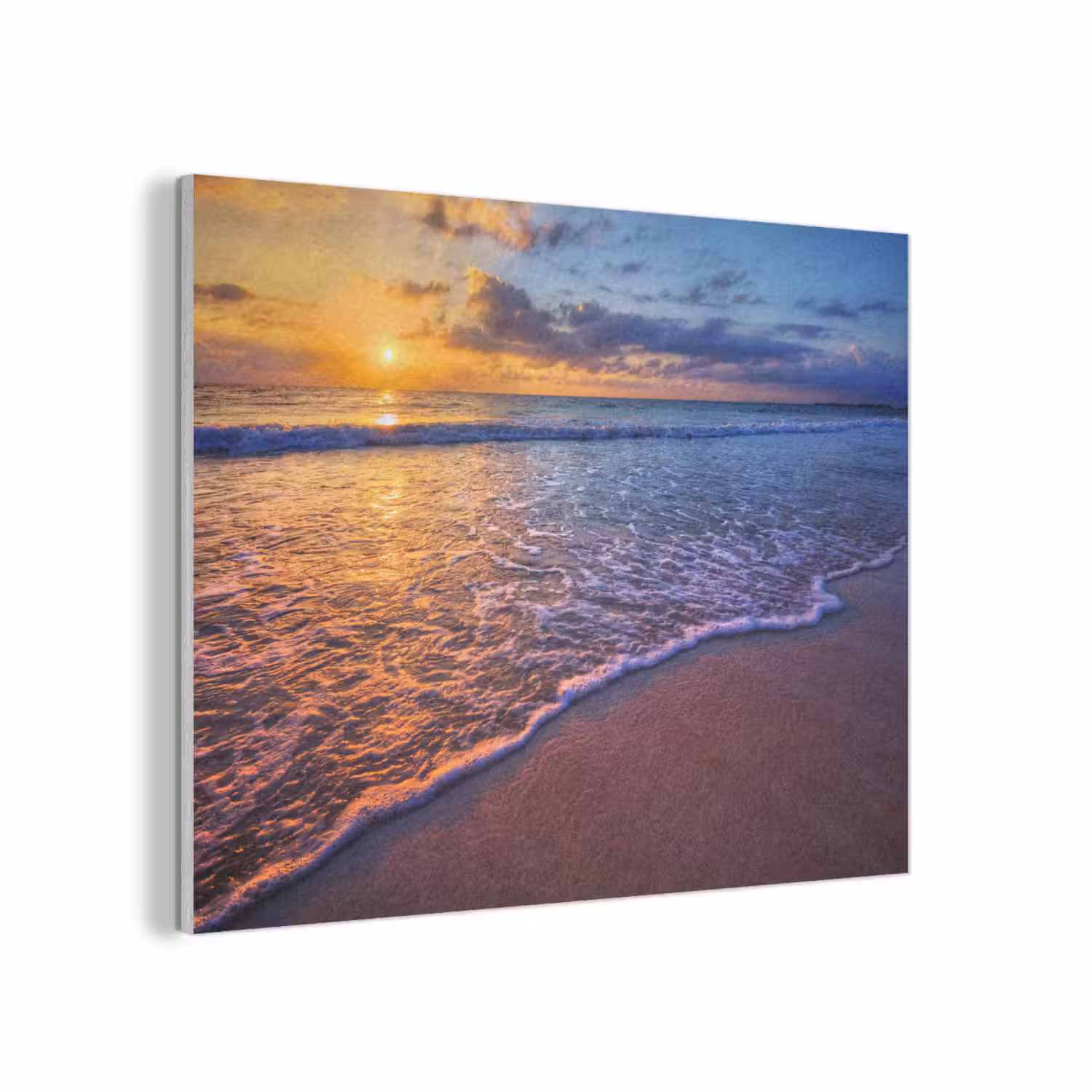 Zee - Strand - Zonsondergang - Wolken - Horizon PET vilt klein -3d
