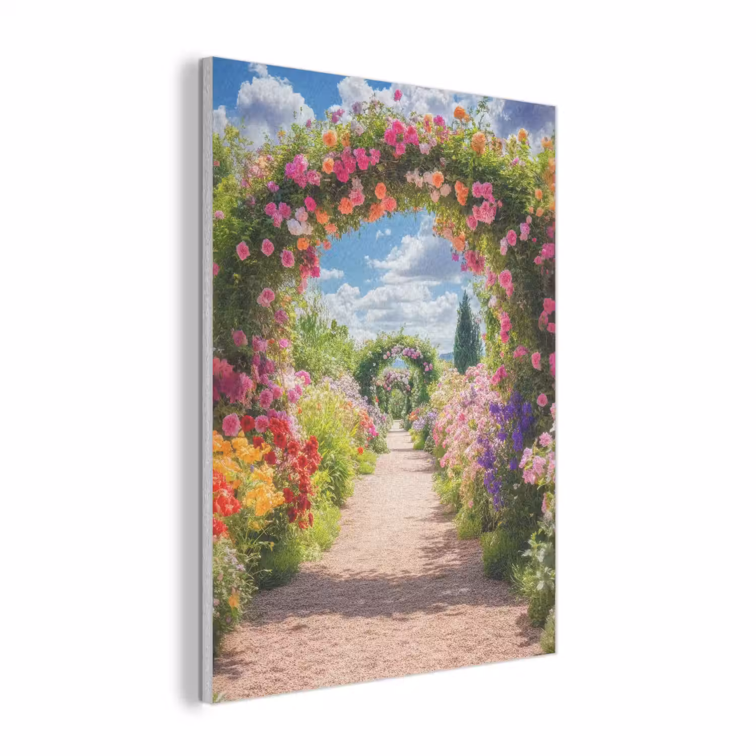 Doorkijk - Bloemen - Kleurrijk - Natuur PET vilt klein -3d