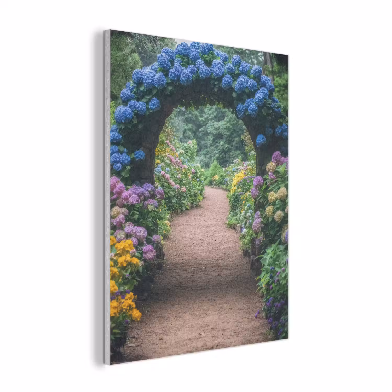 Doorkijk - Bloemen - Hortensia - Pad PET vilt klein -3d