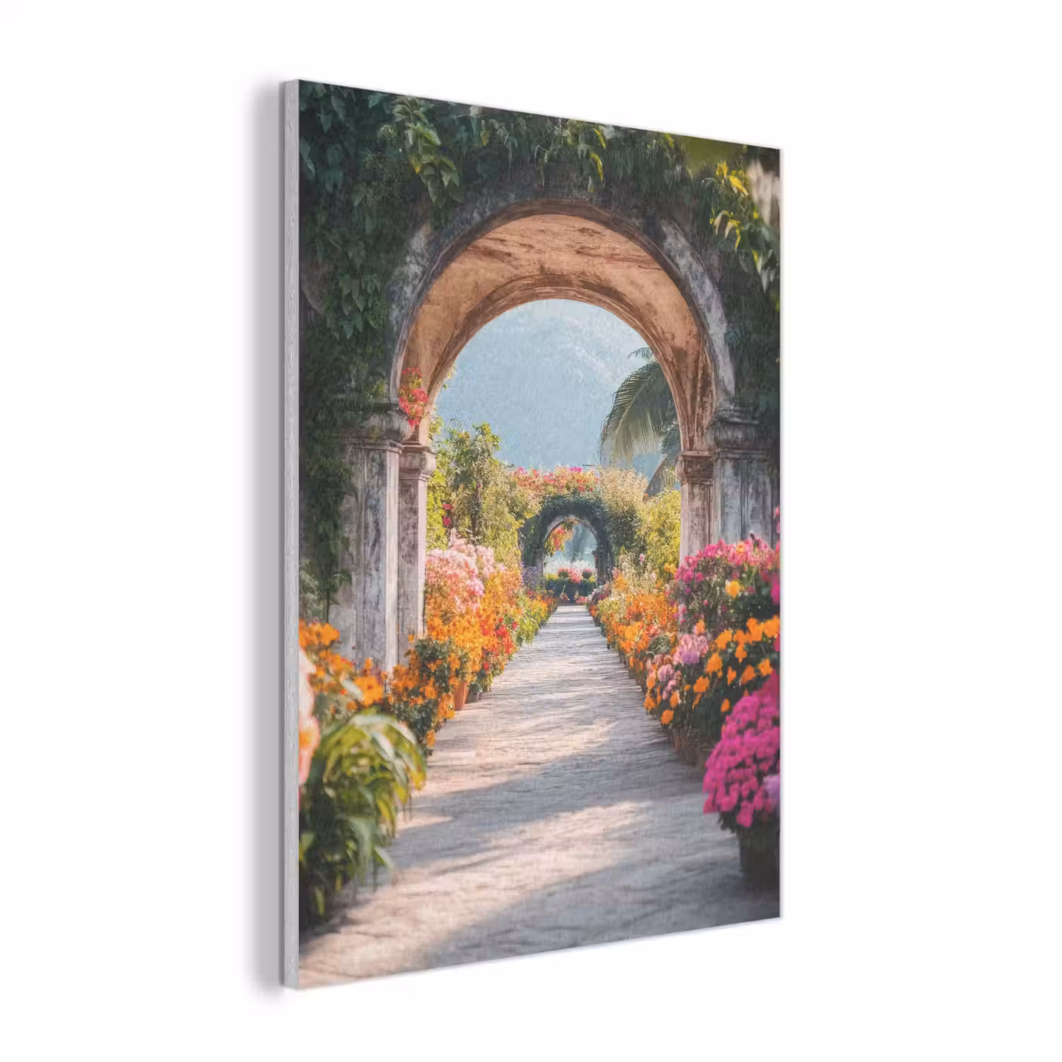 Doorkijk - Bloemen - Tropisch - Kleurrijk PET vilt klein -3d