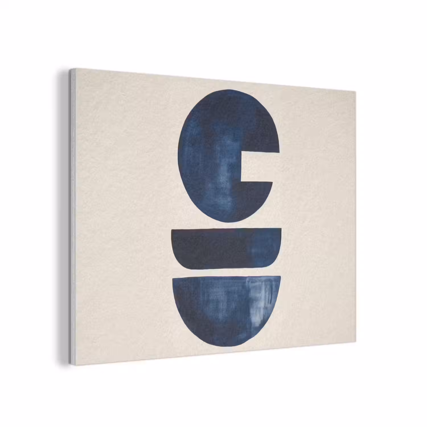 Vormen - Blauw - Abstract PET vilt klein -3d