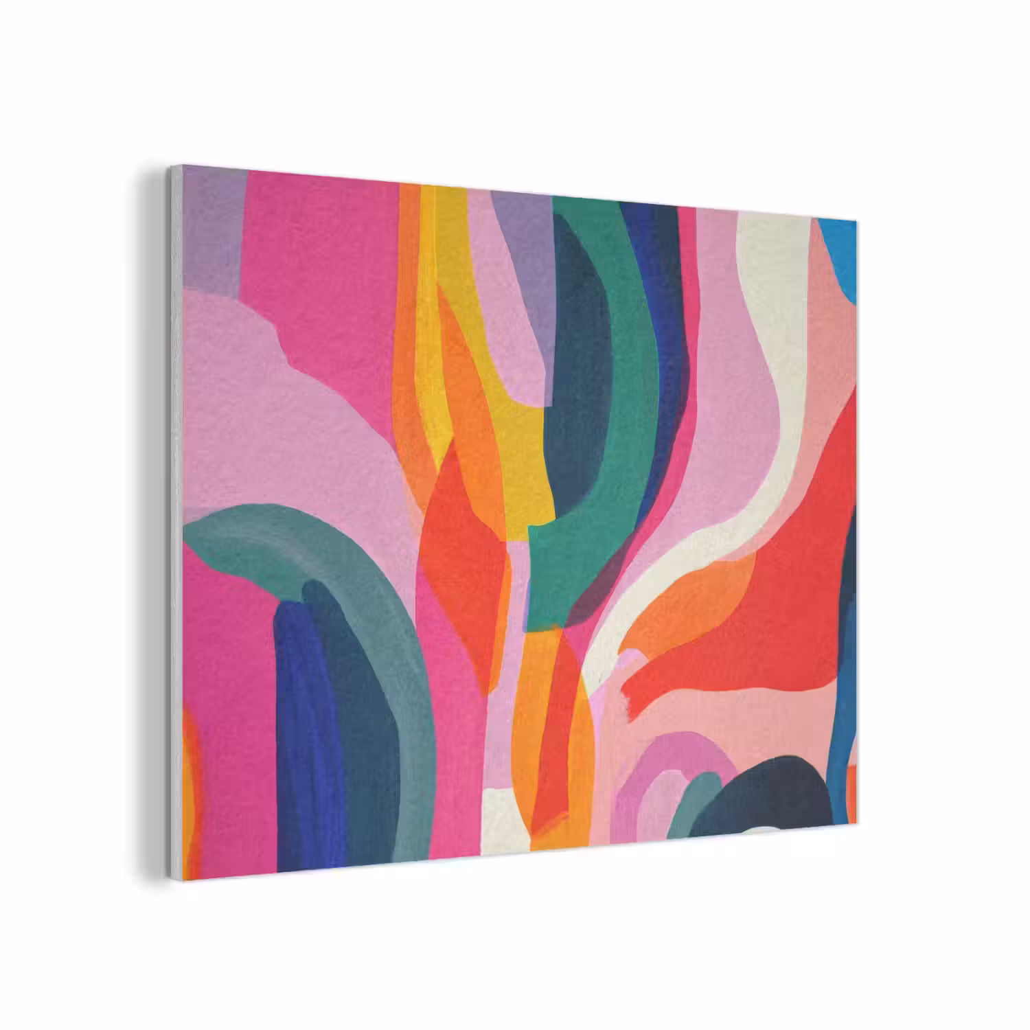 Vormen - Golvend - Abstract - Felroze PET vilt klein -3d