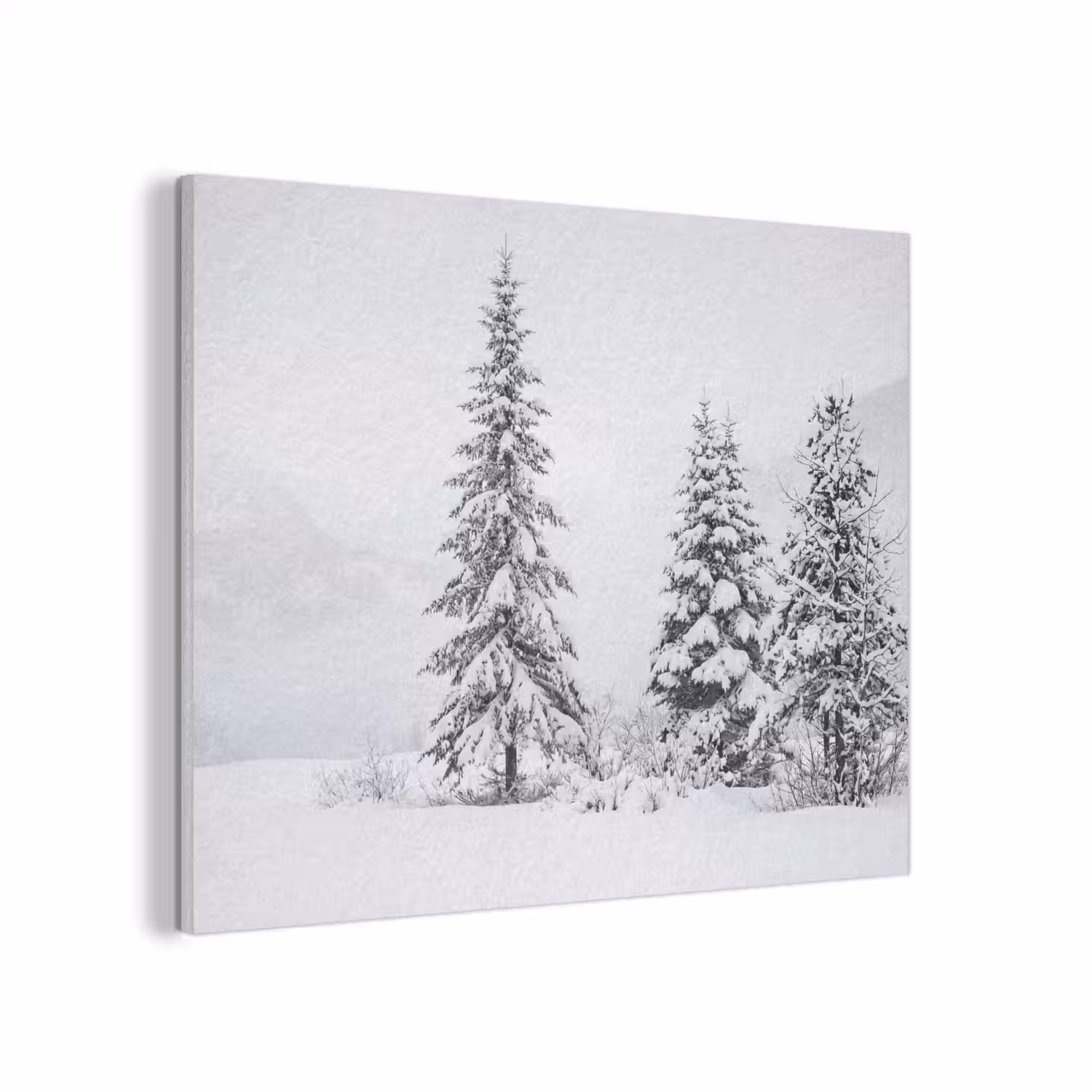 Fijnsparren - Sneeuw - Winter - Landschap - Stilte PET vilt klein -3d