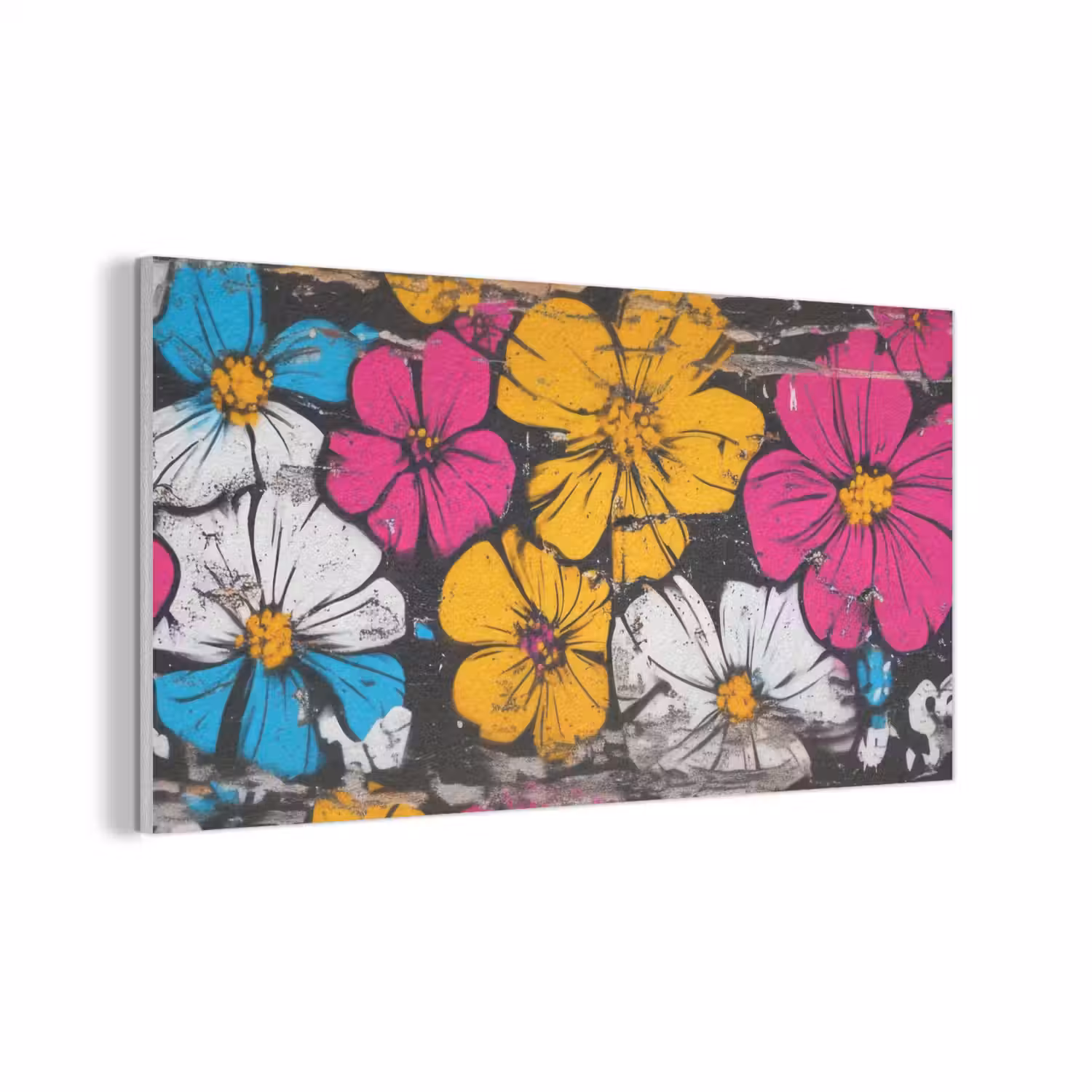 Street Art - Bloemen - Mix PET vilt middel -3d
