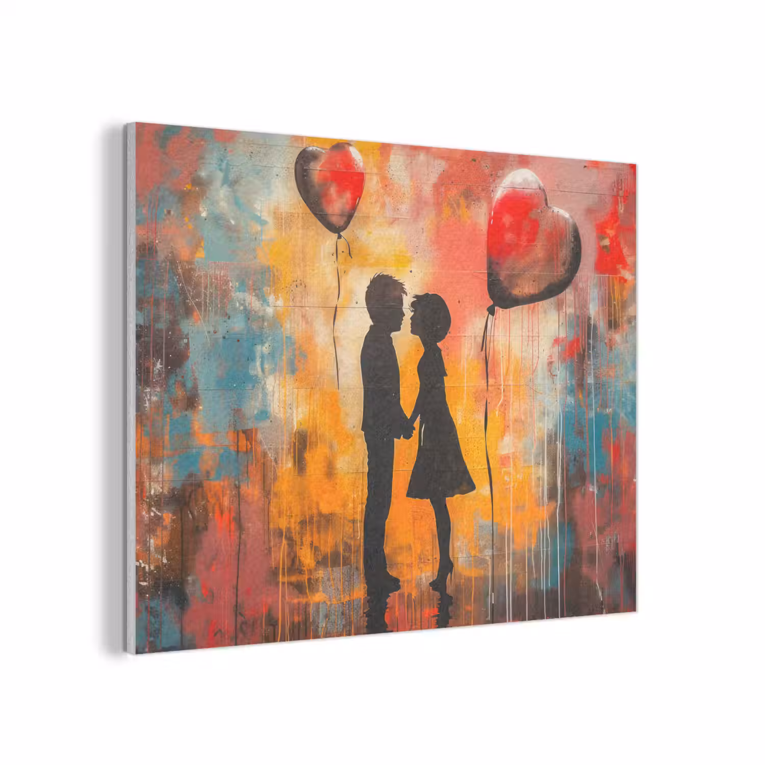 Street art - Liefde - Graffiti - Kunst - Banksy PET vilt klein -3d