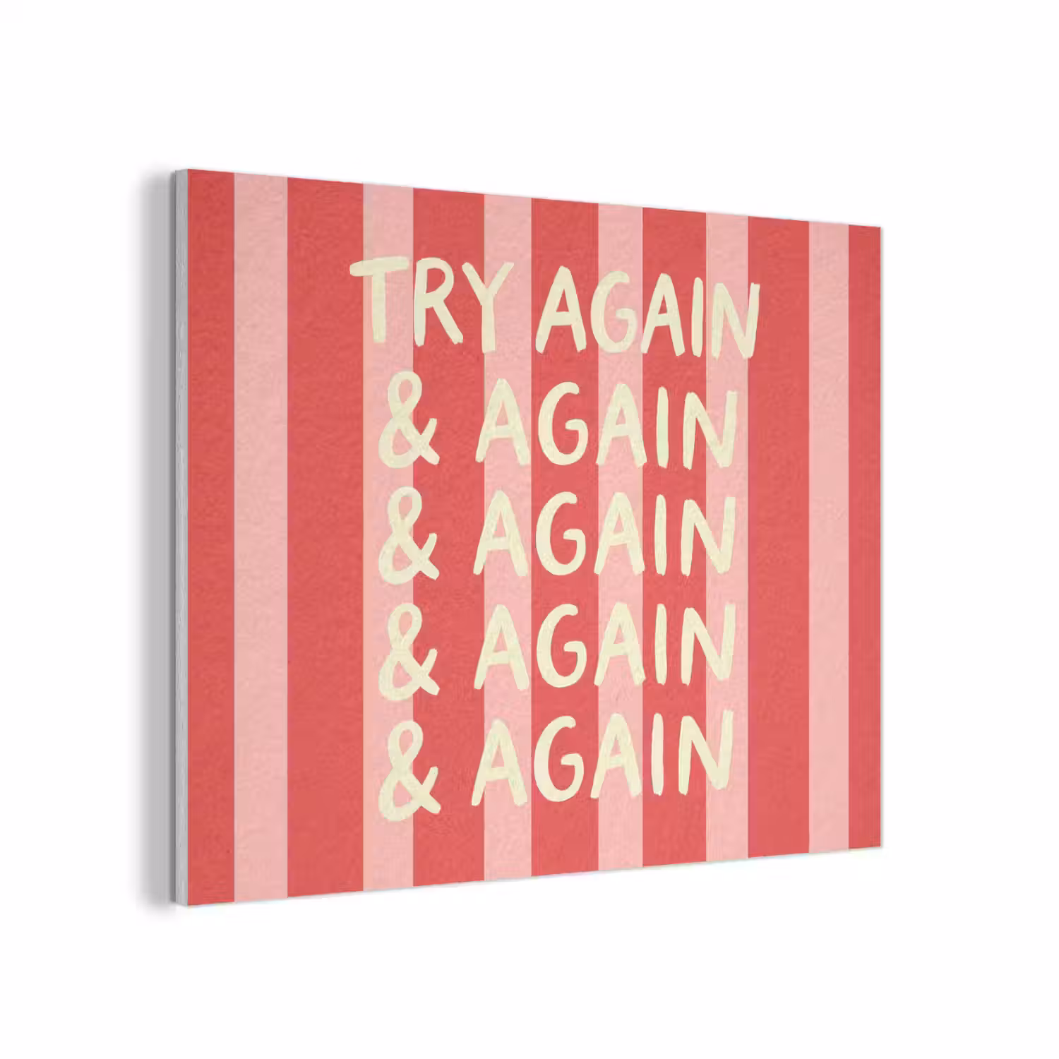 Strepen - Rood - Try again PET vilt klein -3d