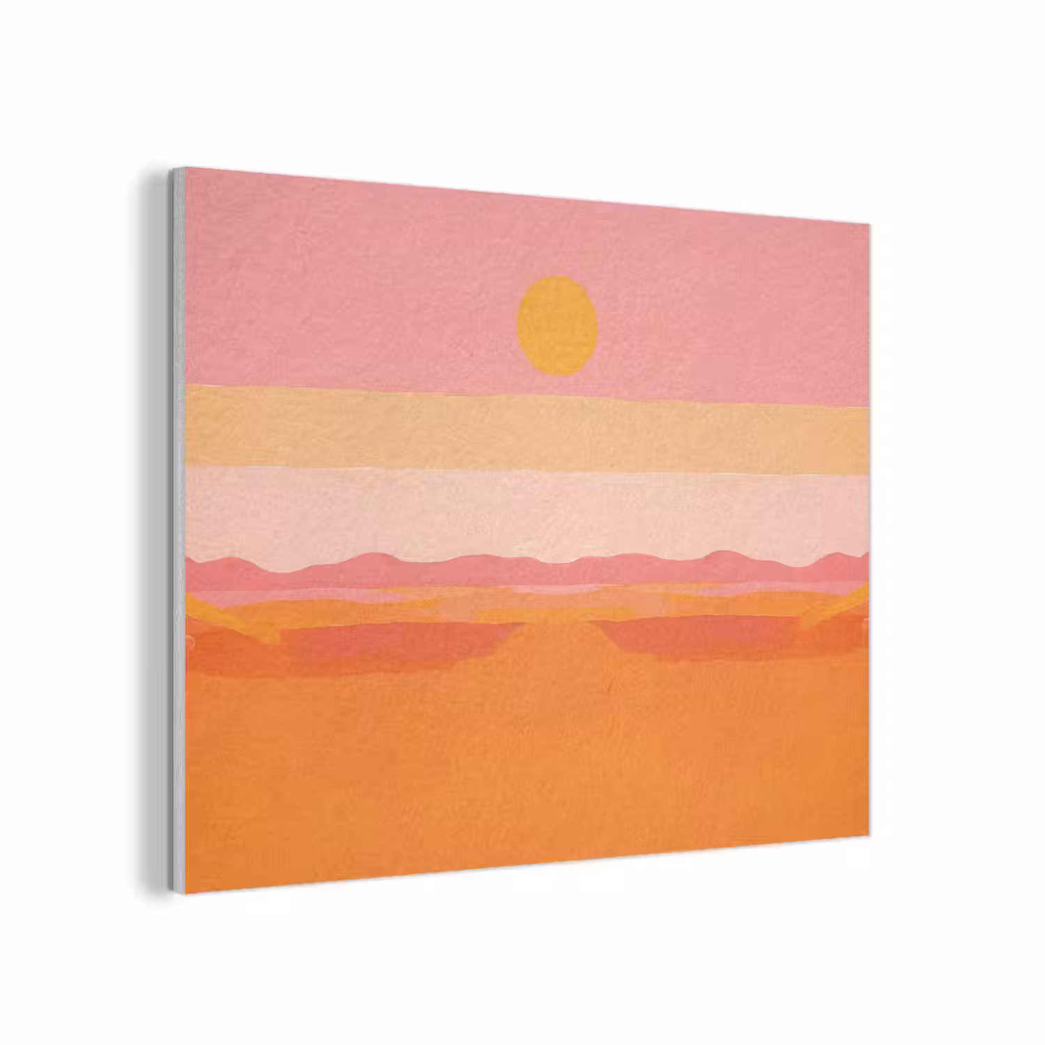 Zon - Abstract - Landschap - Oranje PET vilt klein -3d