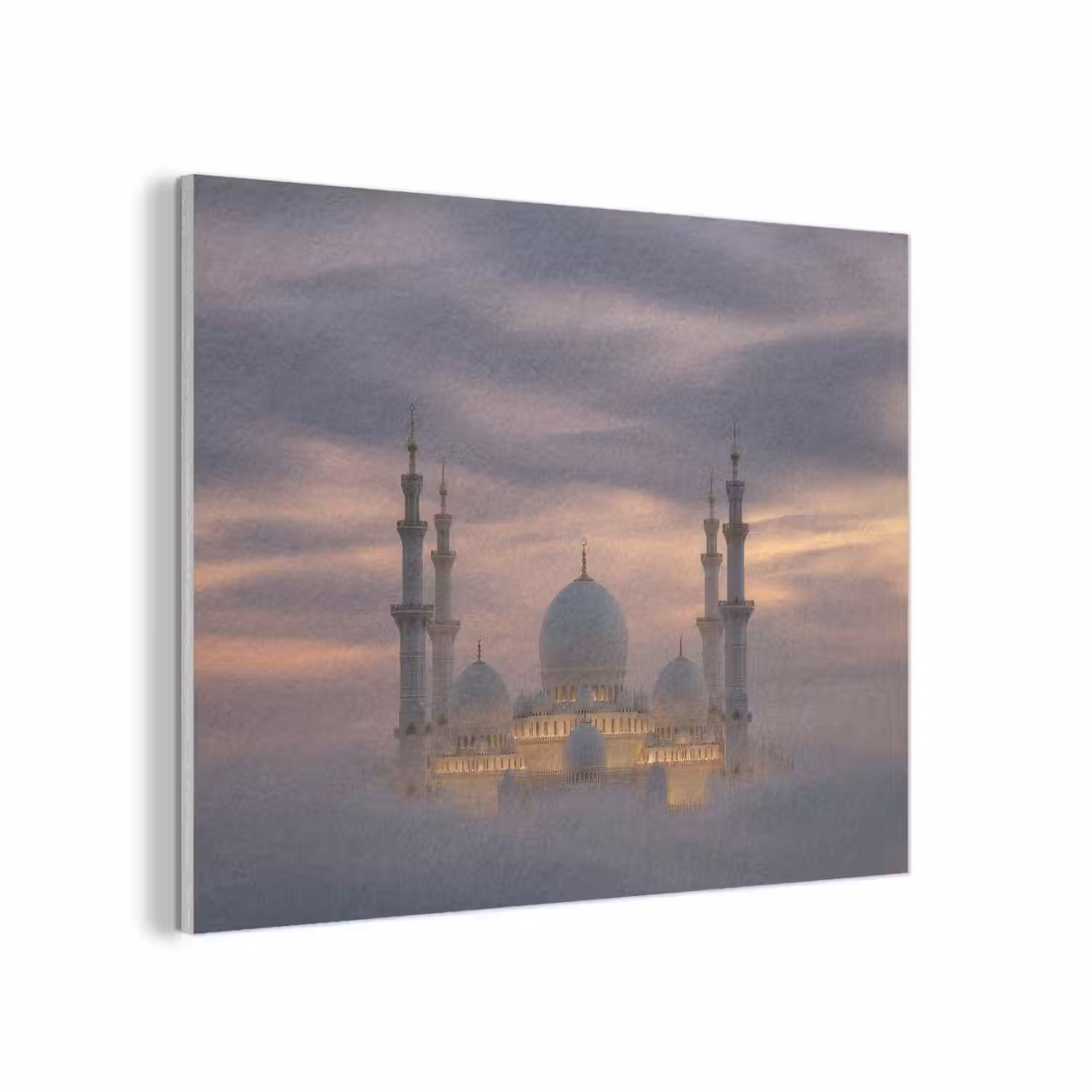 Zonsondergang - Moskee - Wolken PET vilt klein -3d