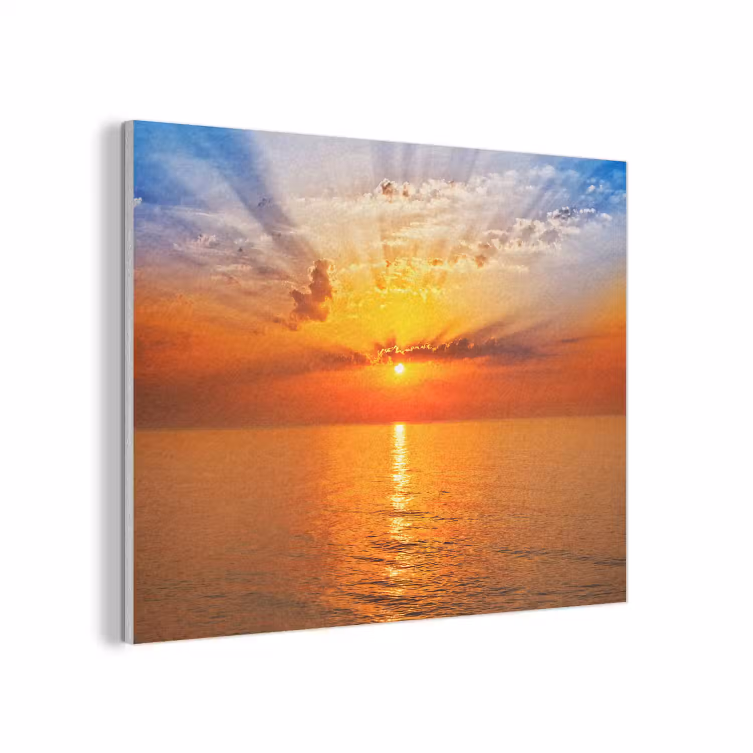 Zonsondergang - Zee - Lucht - Oranje - Horizon - Water PET vilt klein -3d