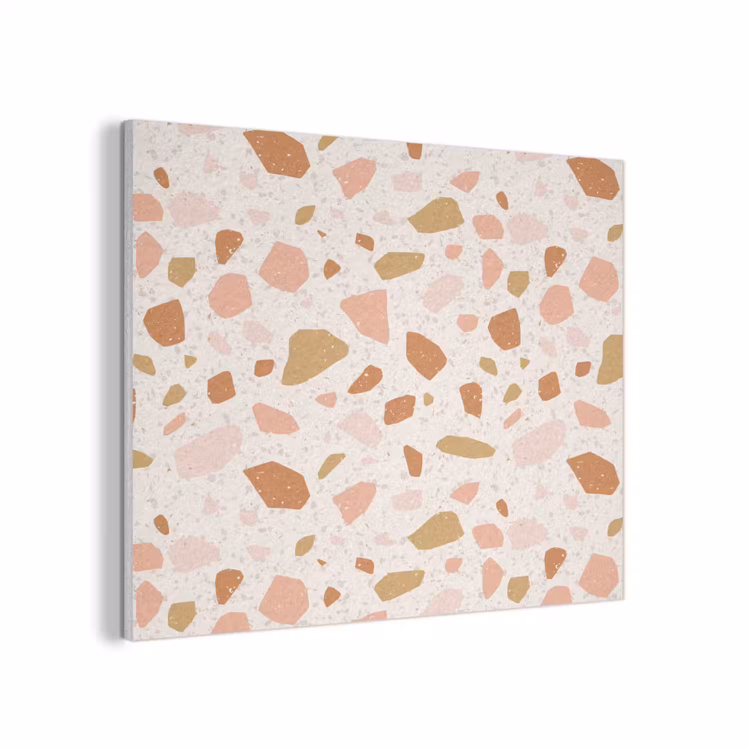 Terrazzo - Patroon - Kleurrijk - Zalm PET vilt klein 837 -3d
