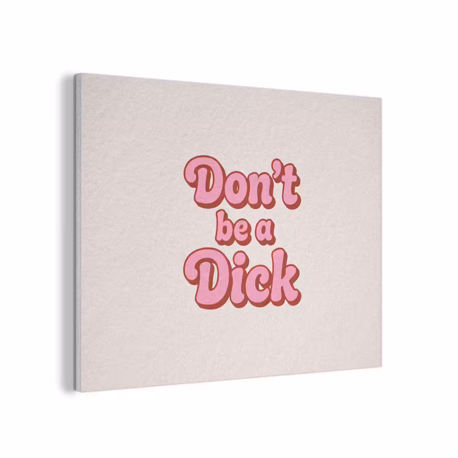 Tekst - Boodschap - Roze PET vilt klein -3d