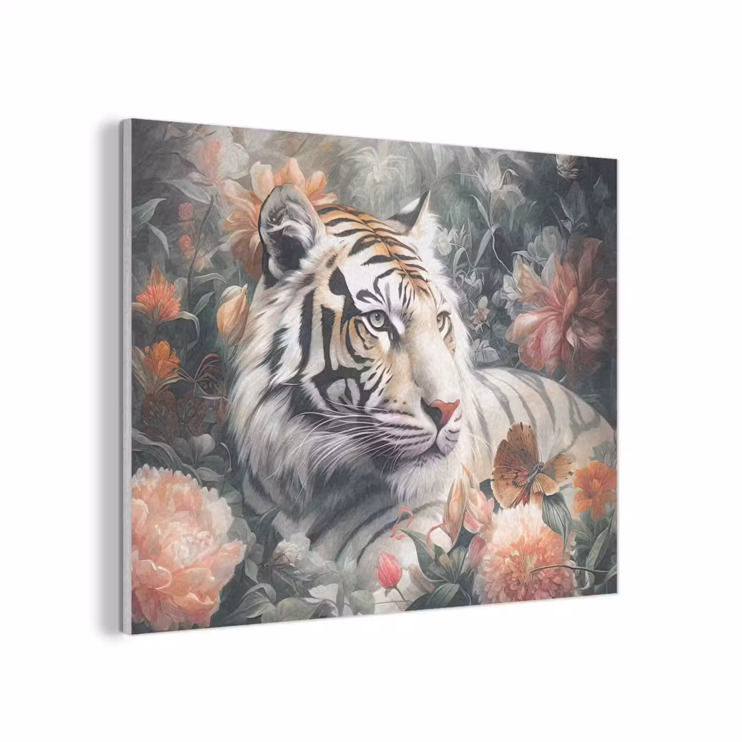 Tijger - Wilde dieren - Bloemen - Jungle PET vilt klein -3d