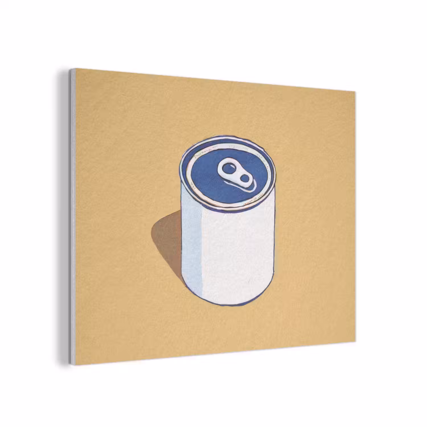 Blikje - Minimalistisch - Blauw - Illustratie PET vilt klein -3d