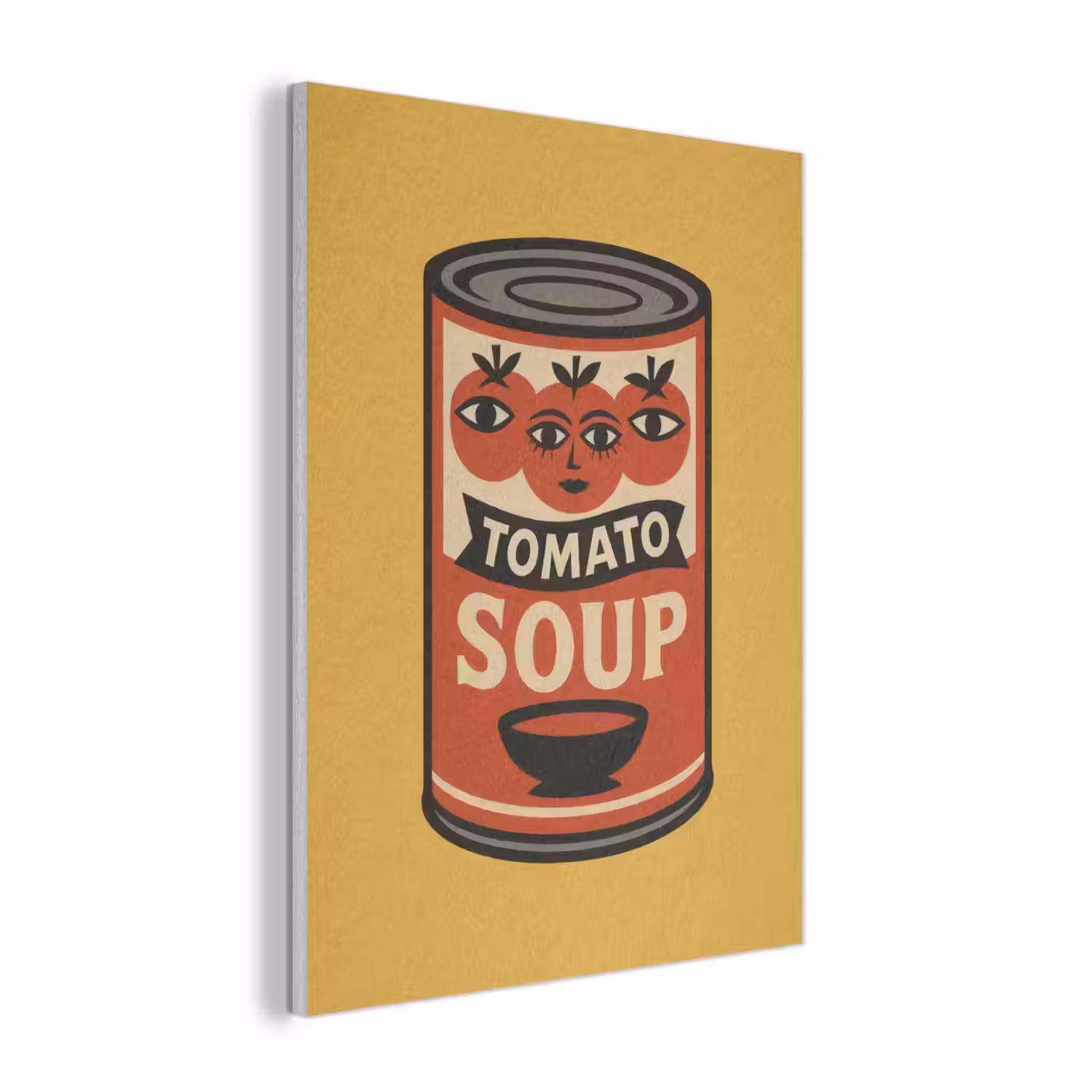 Tomatensoep - Gezichtje - Illustratie - Rood PET vilt klein -3d