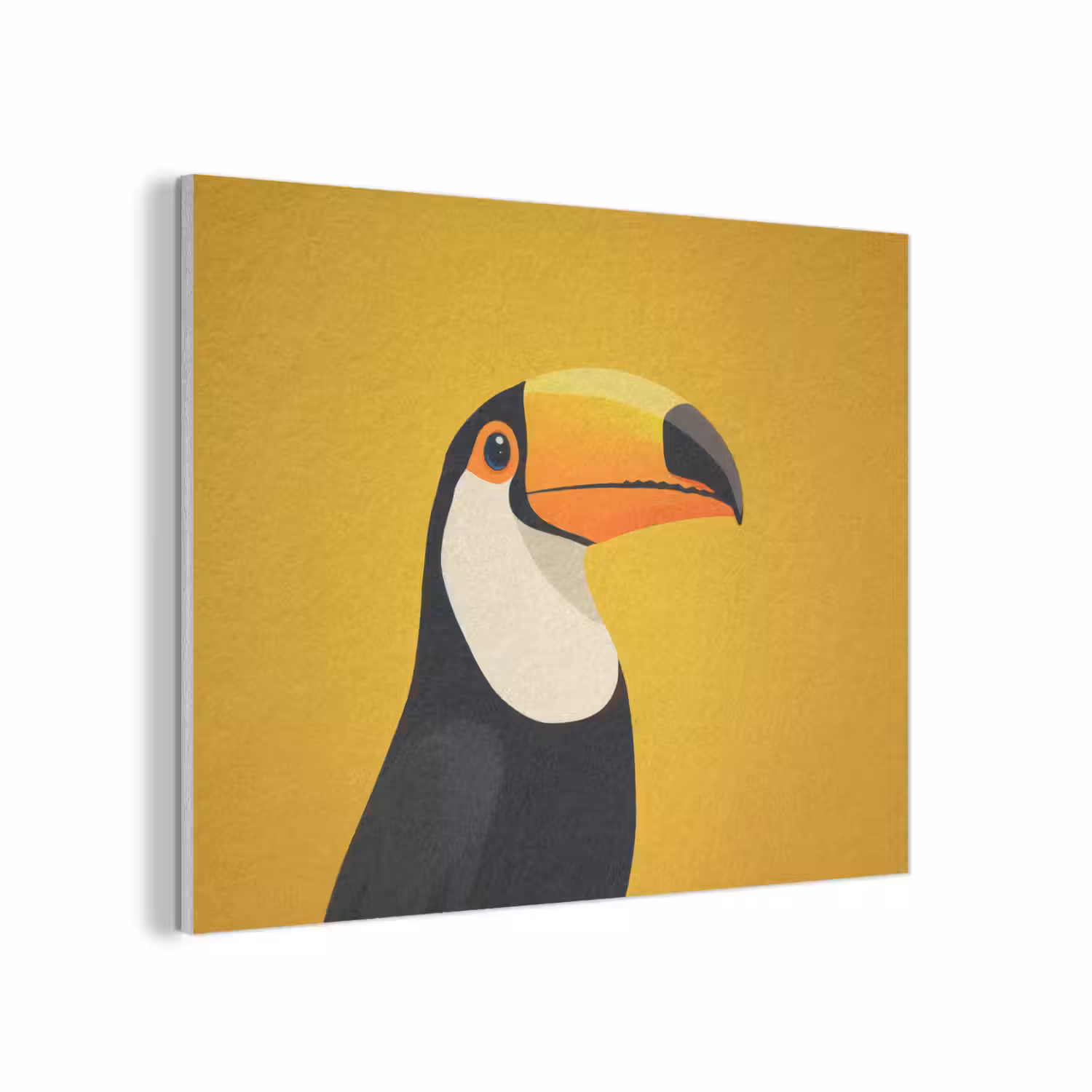 Toekan - Minimalistisch - Snavel - Oranje PET vilt klein -3d
