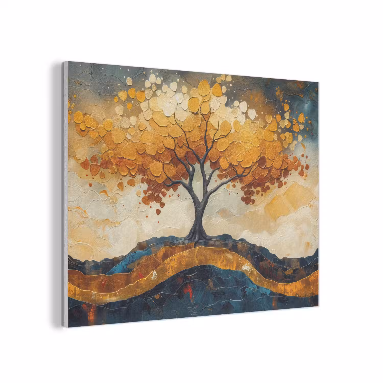 Boom - Natuur - Goud - Modern PET vilt klein -3d