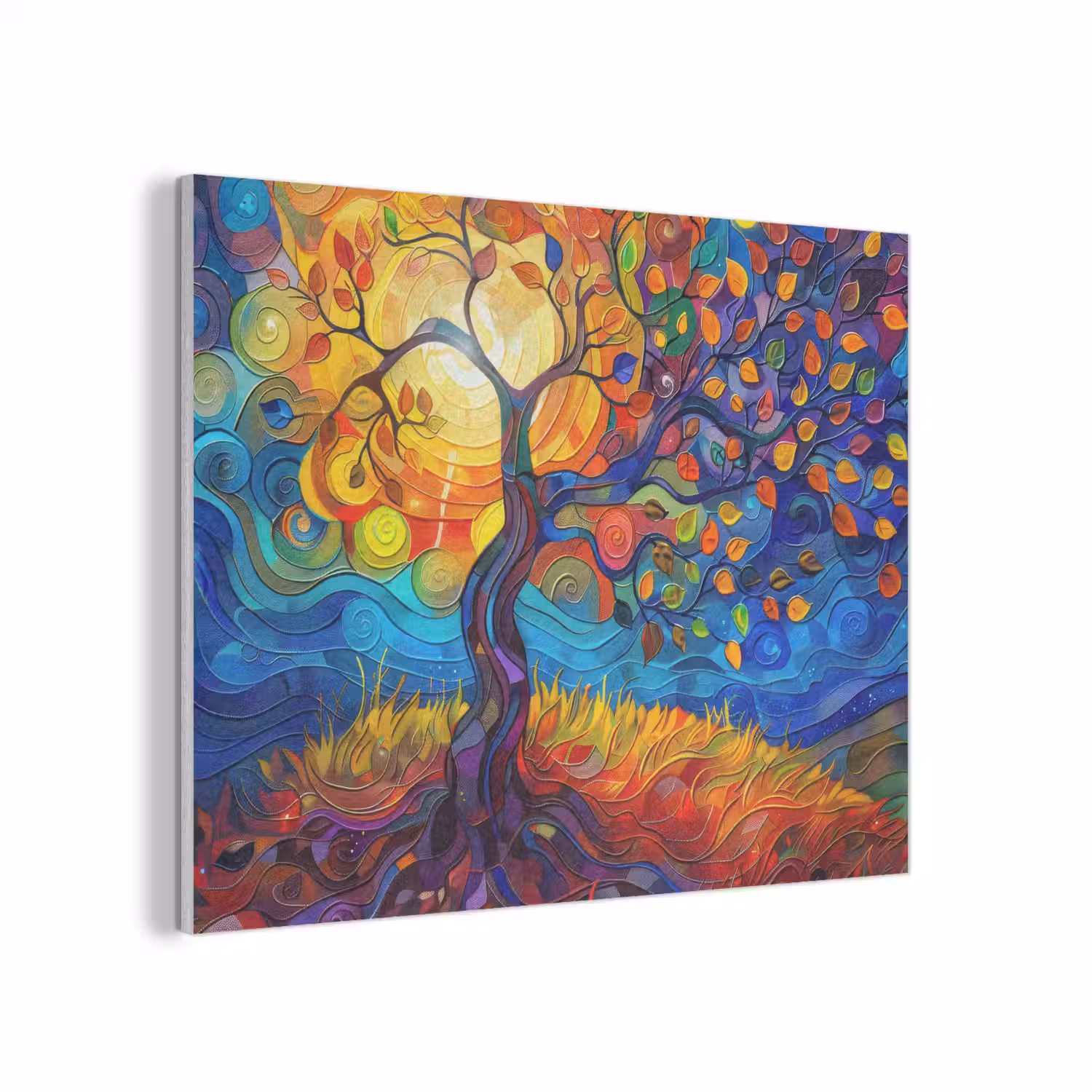 Boom - Zon - Verflook - Kleuren - Abstract PET vilt klein -3d