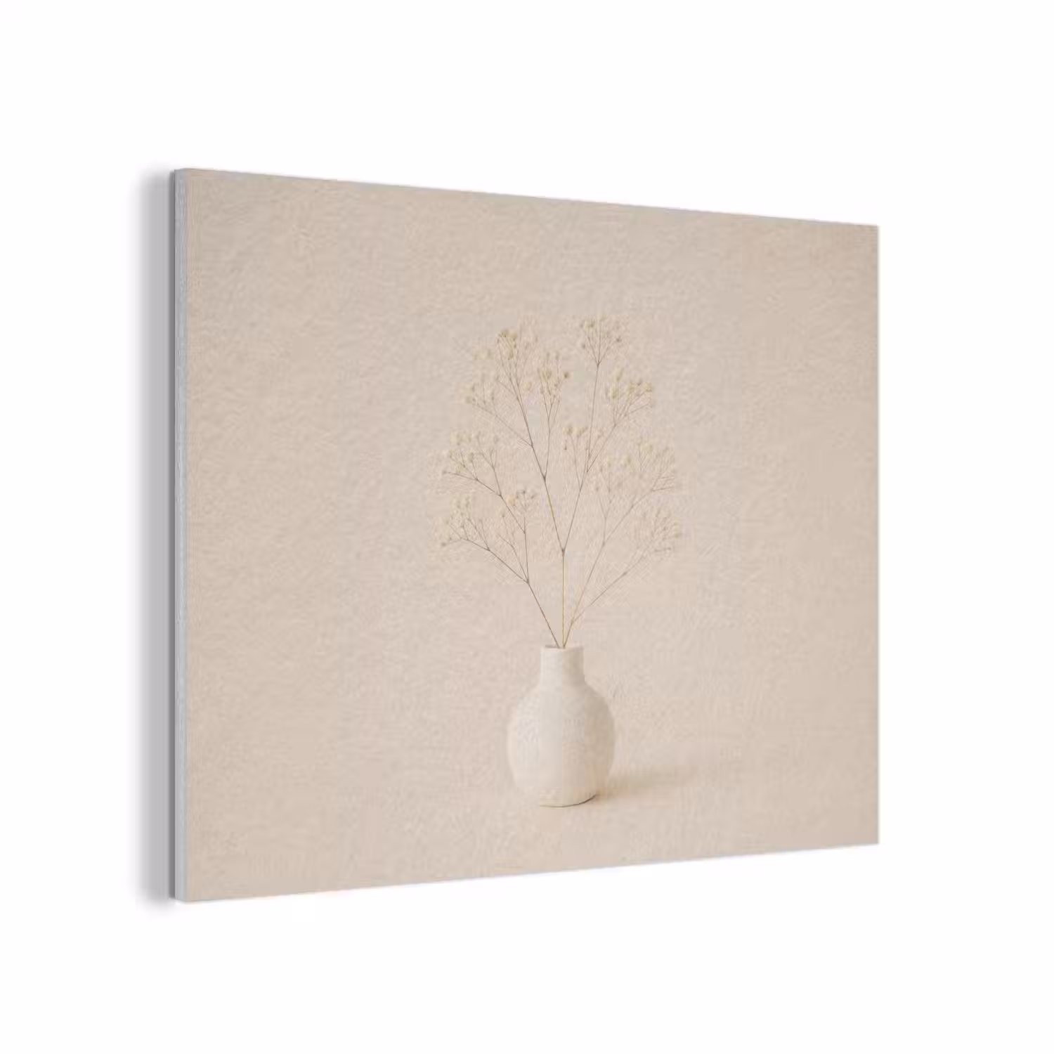 Vaas - Takken - Bloemetjes - Wit PET vilt klein -3d
