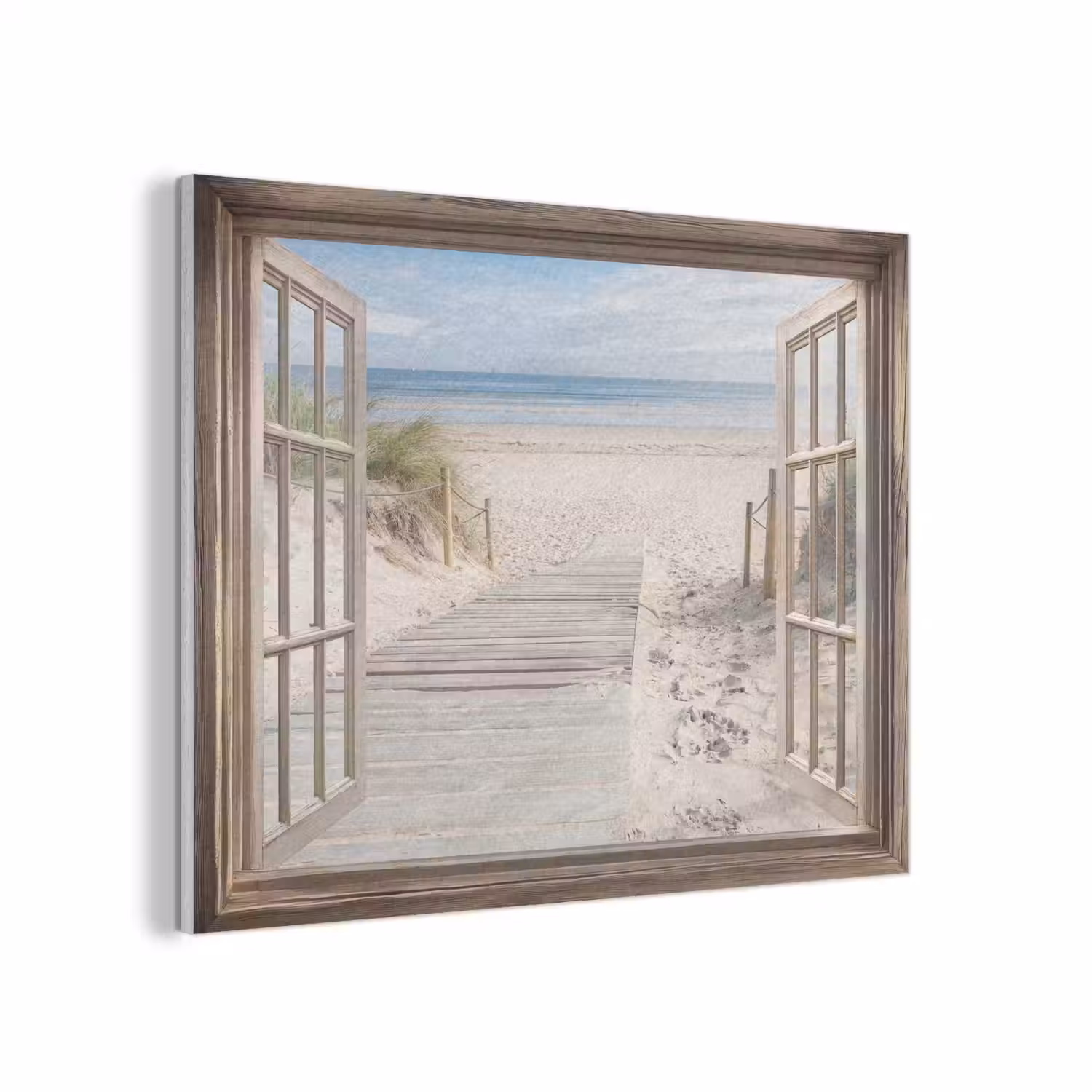 Doorkijk - Strand - Duinen - Pad - Landschap PET vilt klein -3d