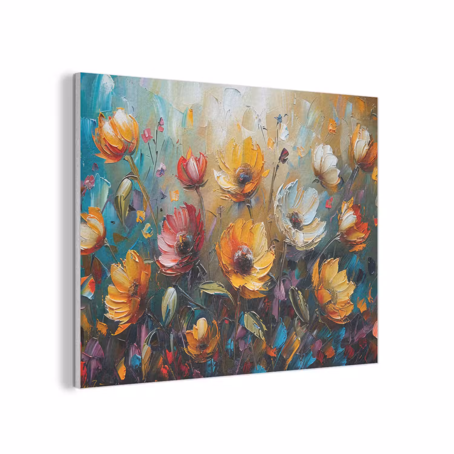Watercolor - Bloemen - Kunst - Modern PET vilt klein -3d